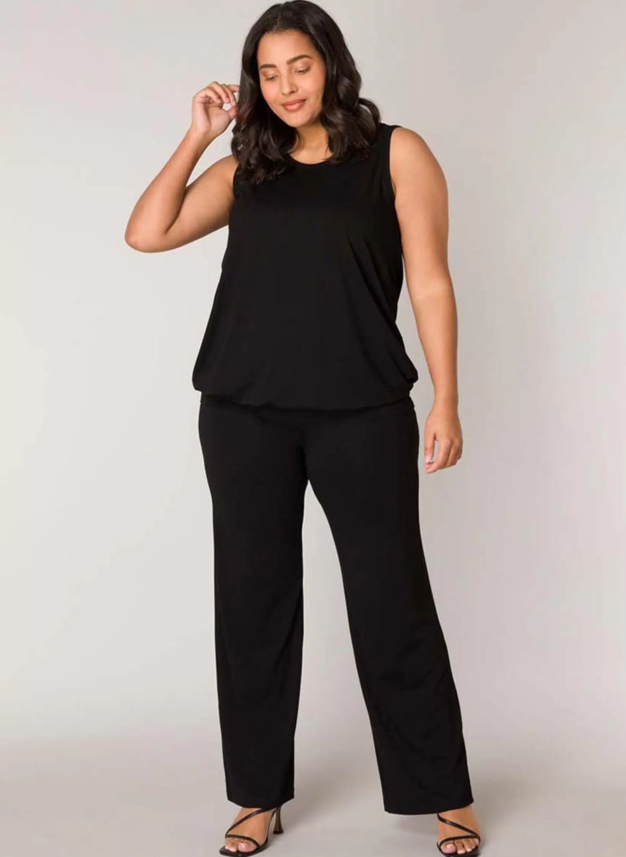 Cheap Base Level Curvy Broek Amynta 061 Black