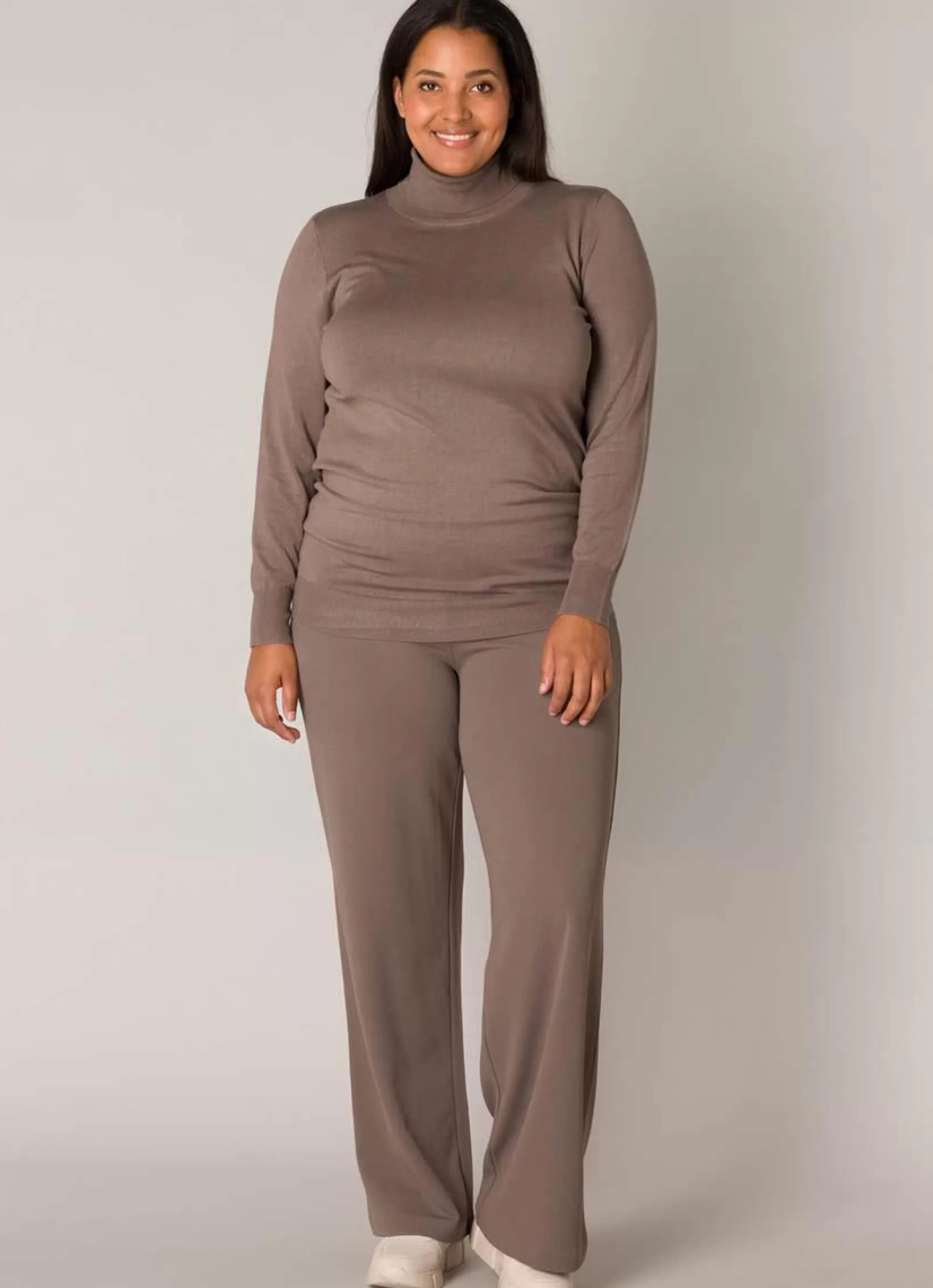 Discount Base Level Curvy Broek Arah 092 - 9043 Dark Taupe