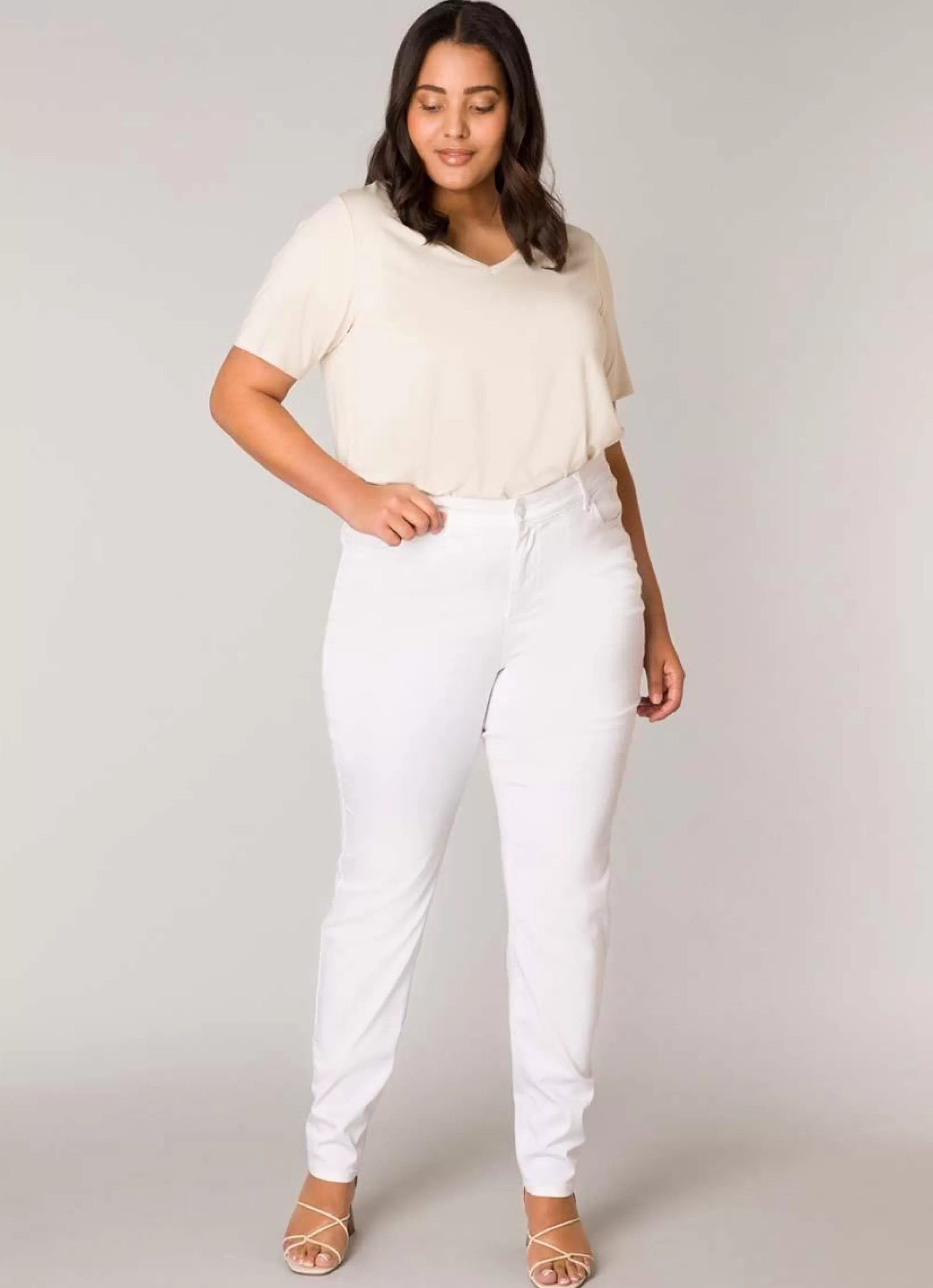 New Base Level Curvy Broek Joya White 040