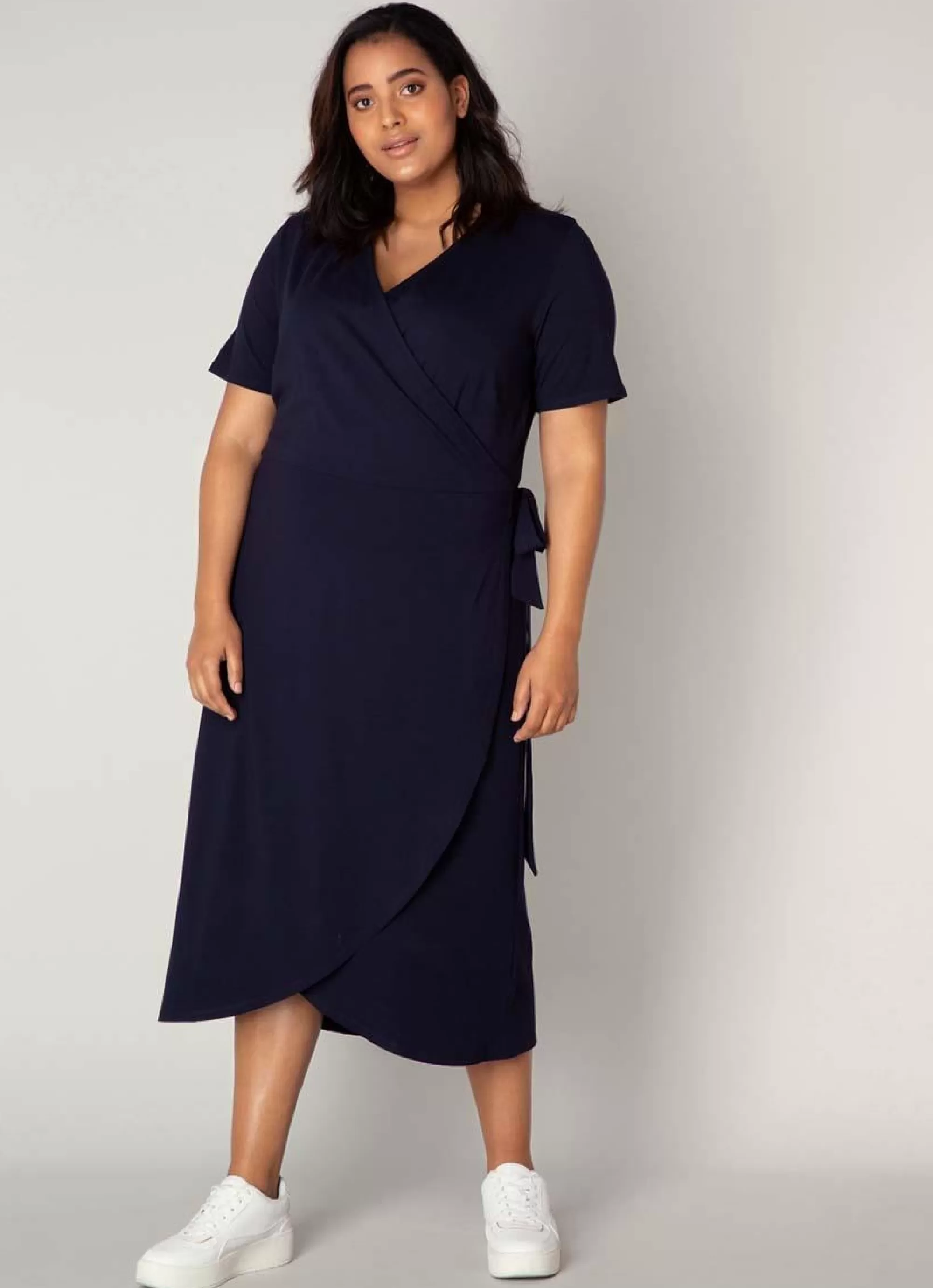 Best Base Level Curvy Jurk Abbie 034 Dark Blue