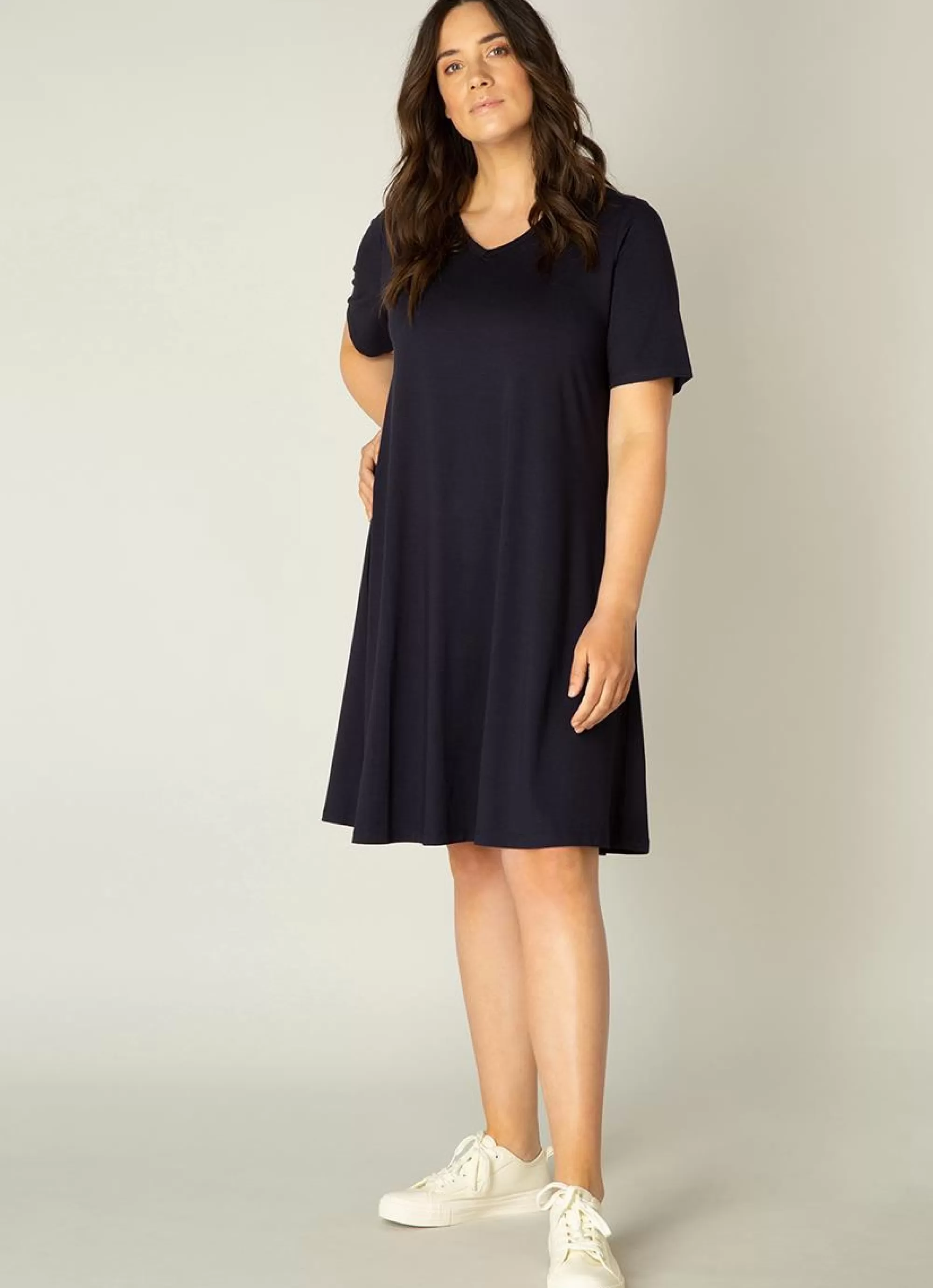 Store Base Level Curvy Jurk Abernathy 027 Dark Blue