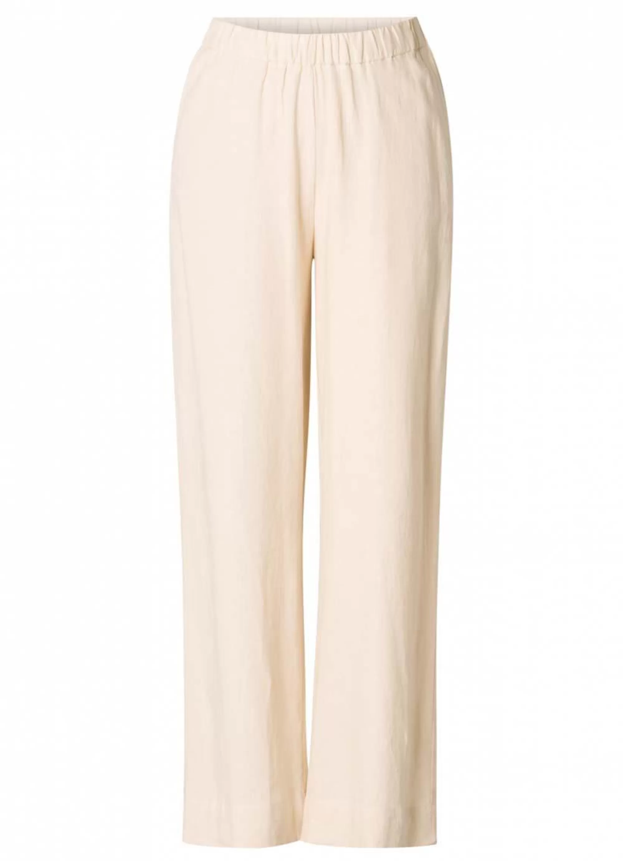 Online Base Level Curvy Linnen Broek Yula 085 Light Beige