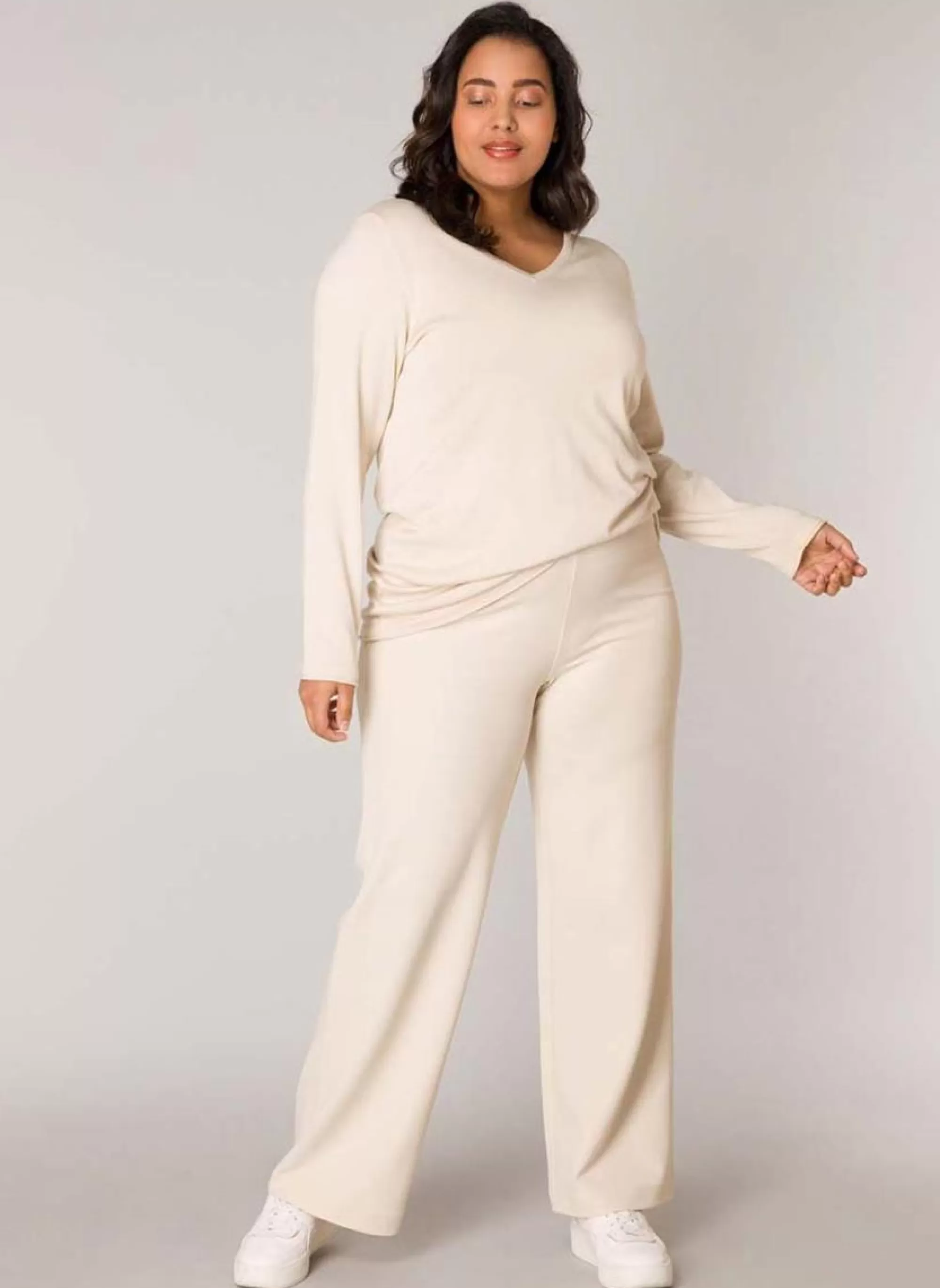 Sale Base Level Curvy Pants Arah 031 Light Beige