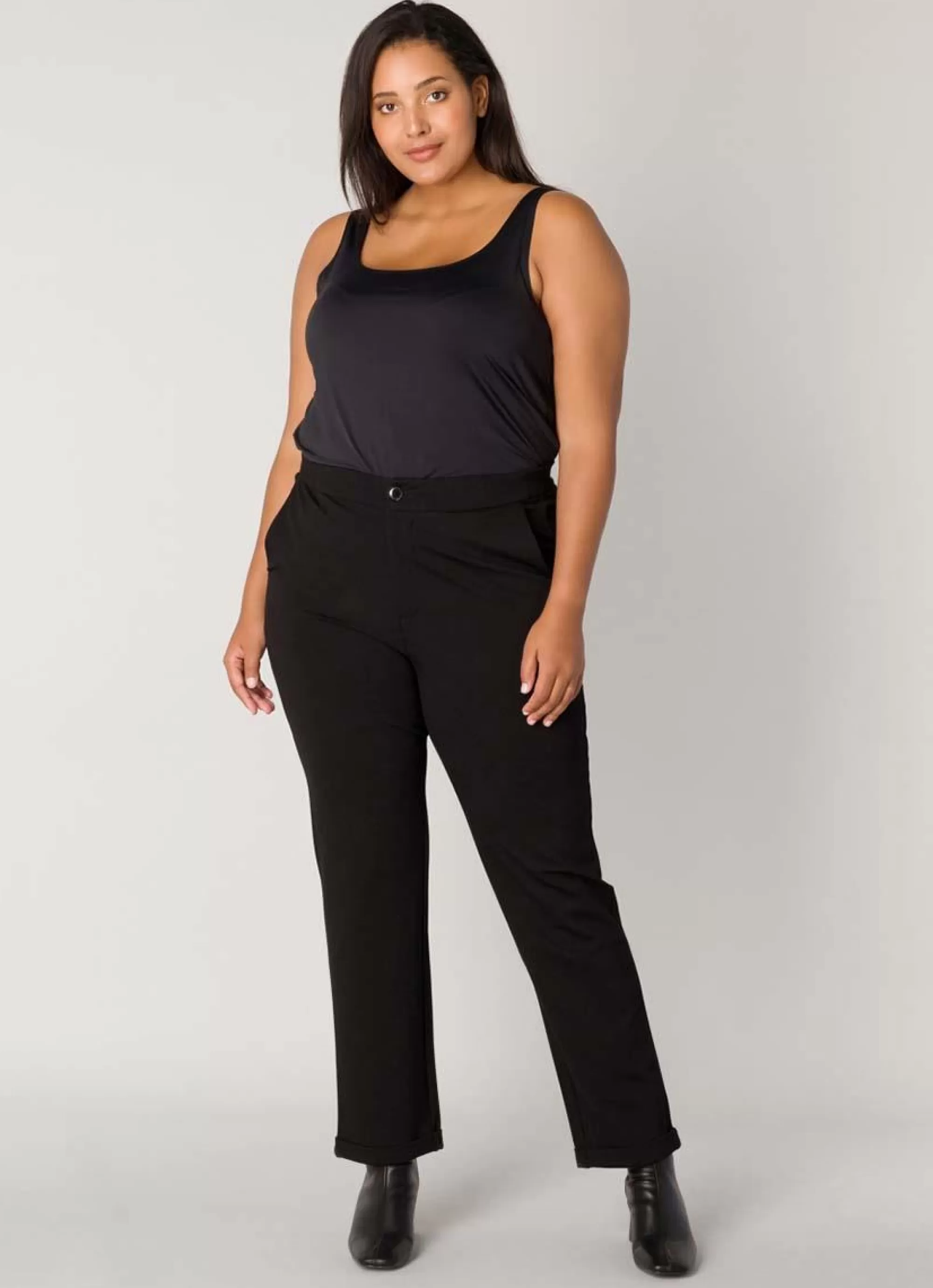 Hot Base Level Curvy Pants Yoella 081 Black