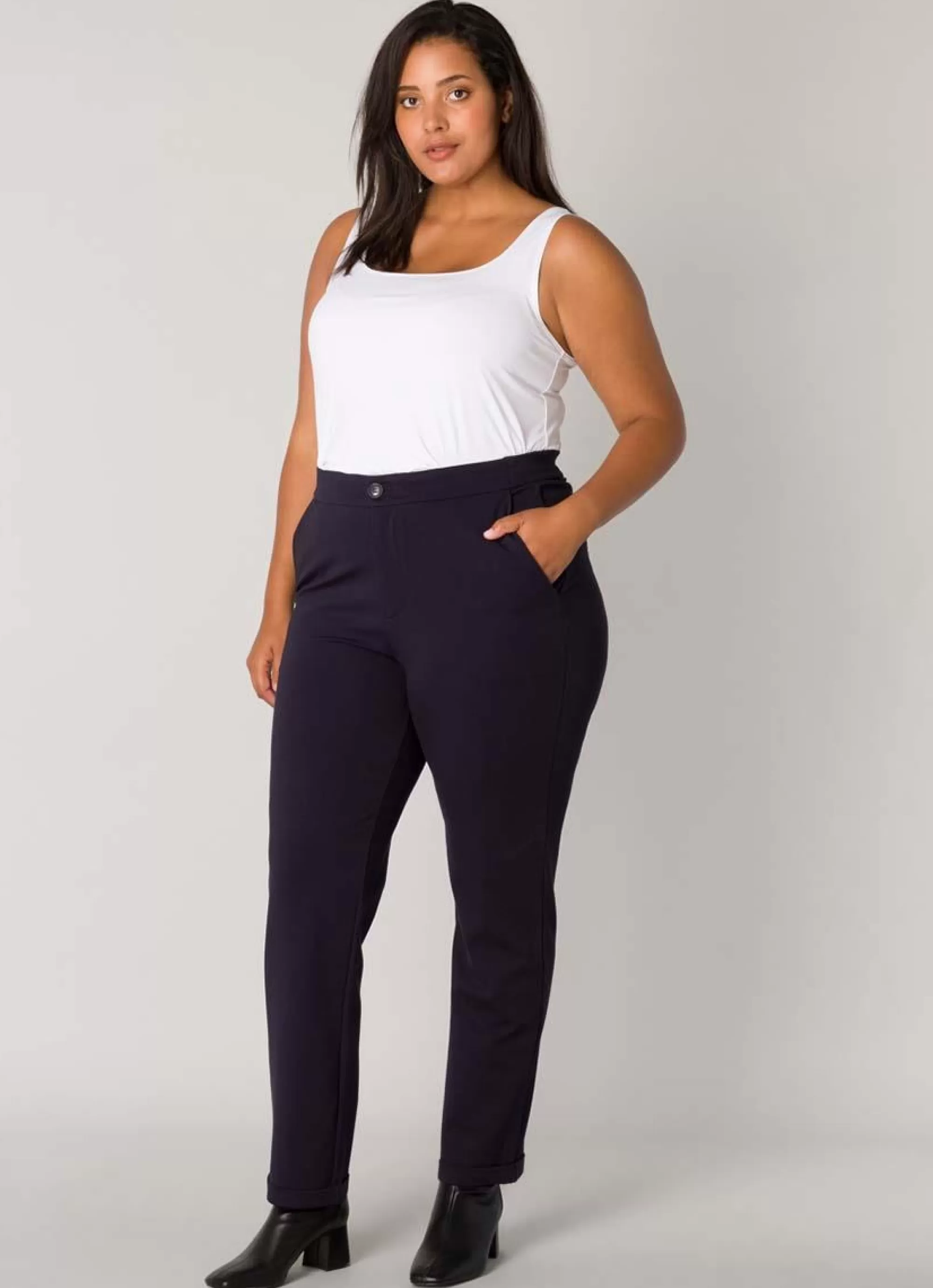 Sale Base Level Curvy Pants Yoella 081 Dark Blue