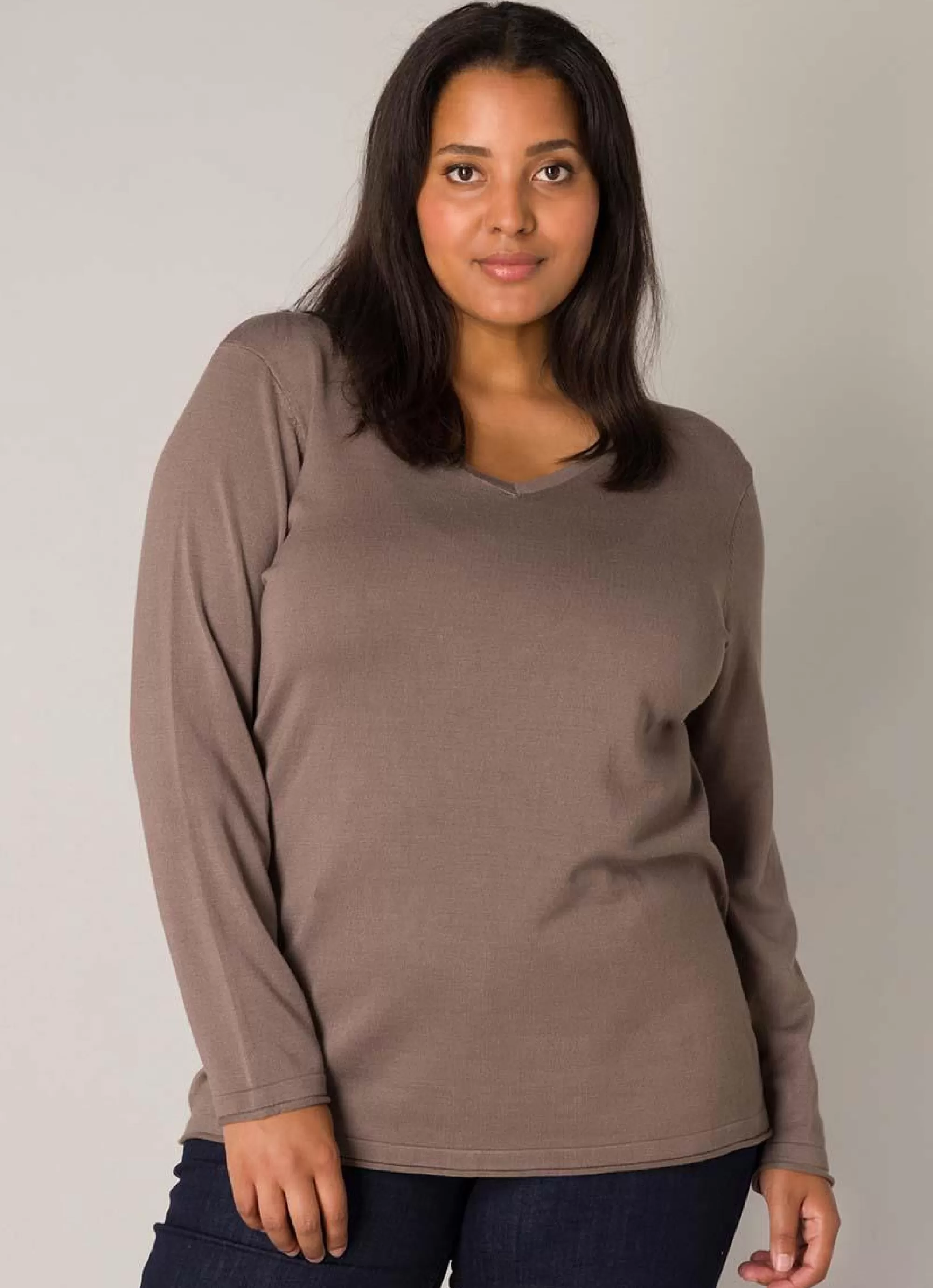 Shop Base Level Curvy Shirt Anine 024 - 9043 Dark Taupe