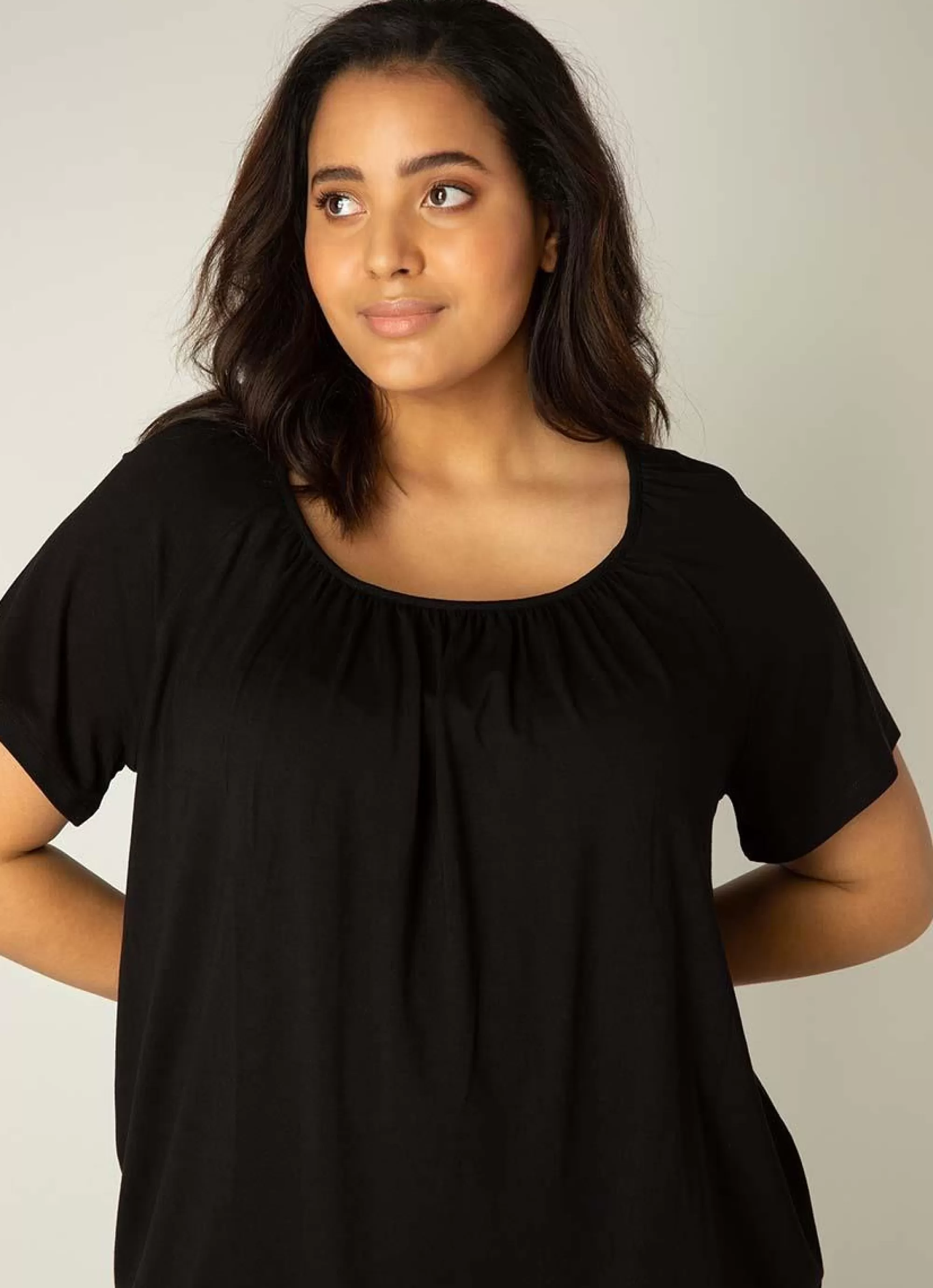 Sale Base Level Curvy Shirt Yoni 033 Black