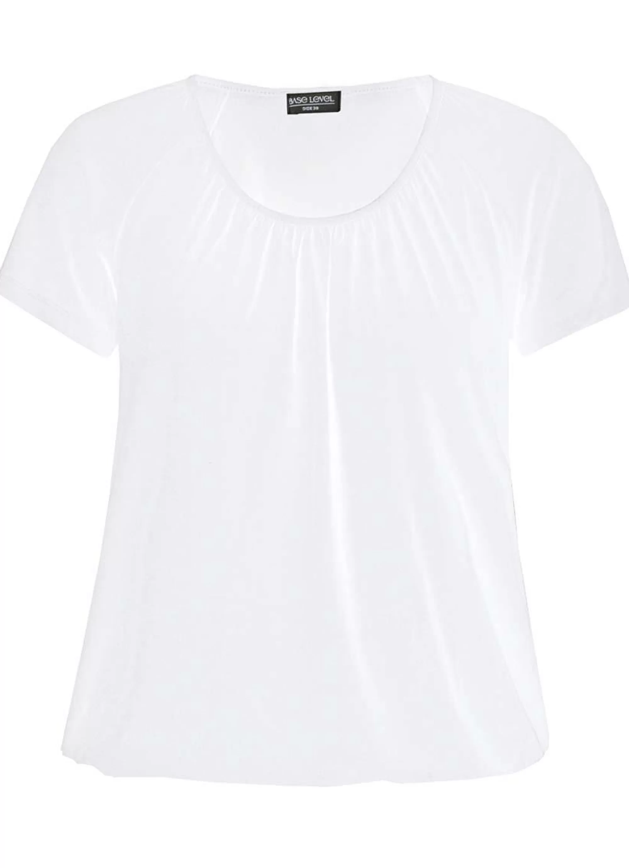 Cheap Base Level Curvy Shirt Yoni 033 White