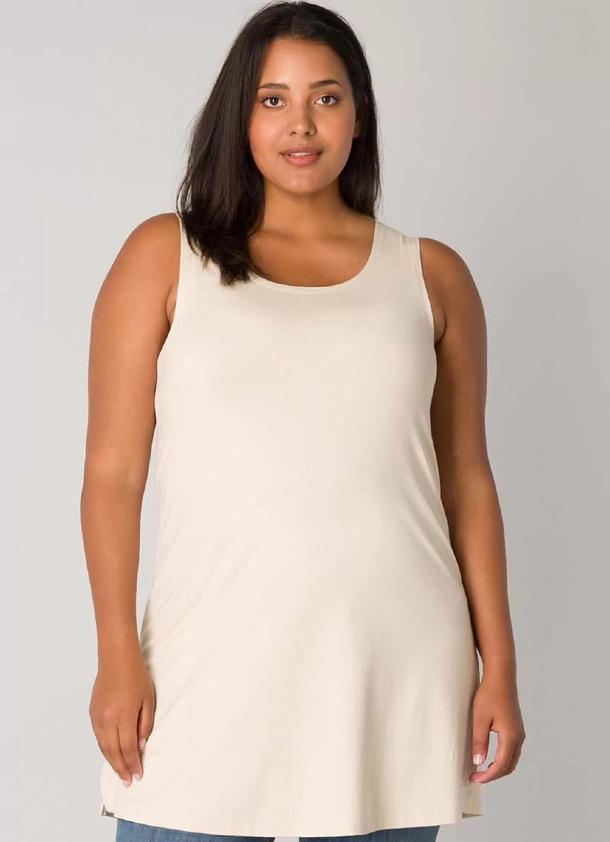 New Base Level Curvy Top Abbigail 002 Light Beige