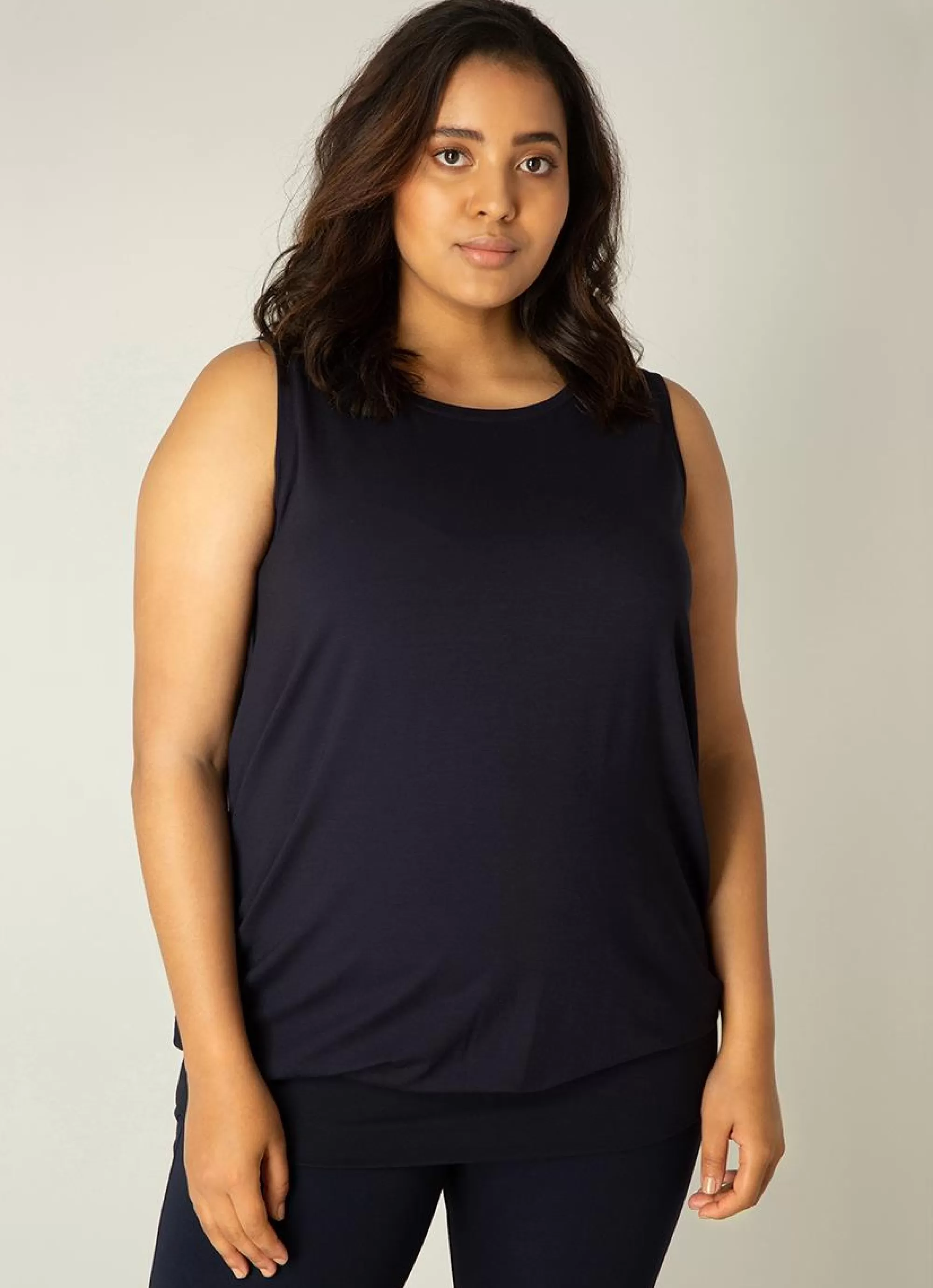 Flash Sale Base Level Curvy Top Yasmina 032 Dark Blue