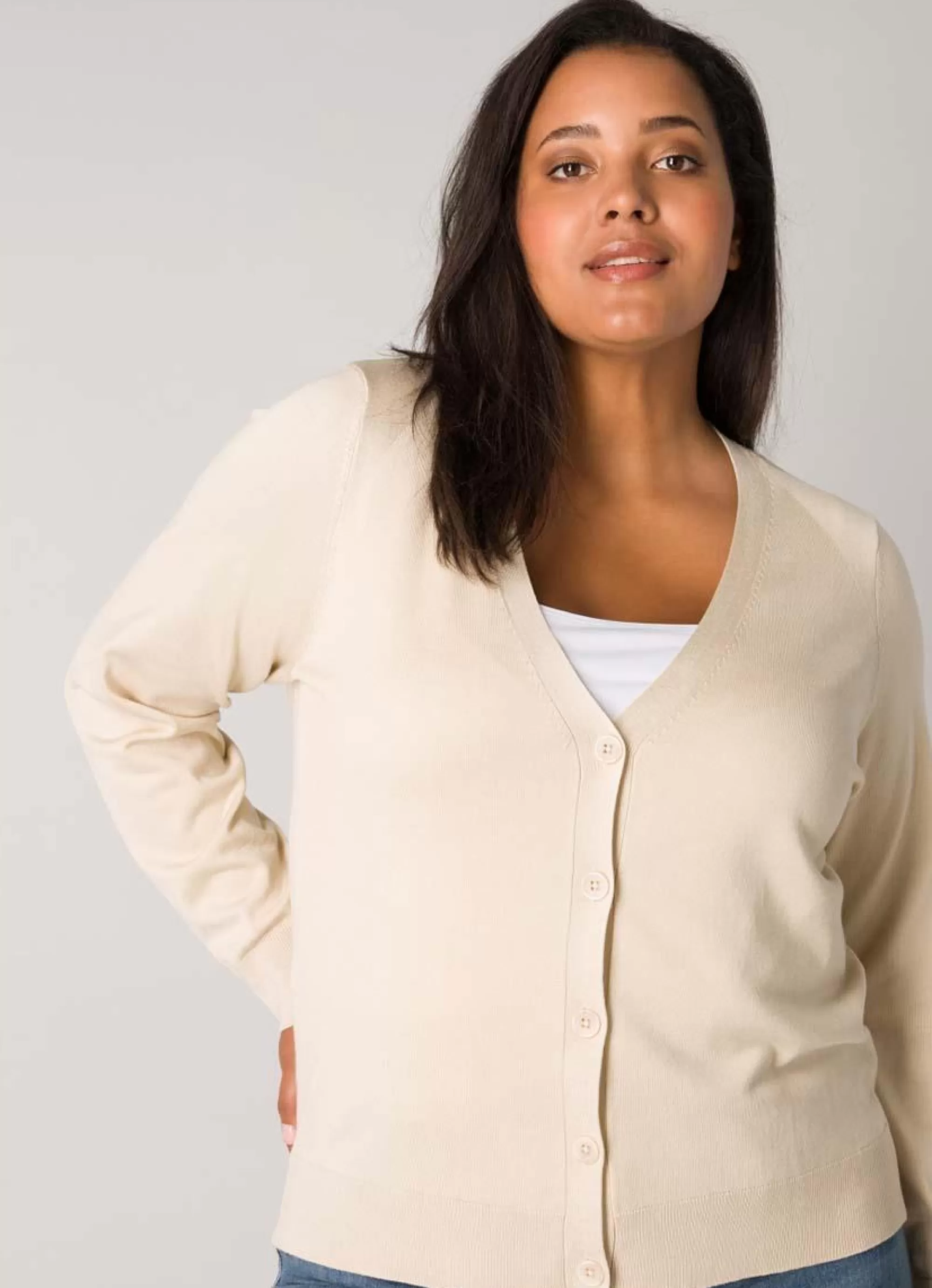 Sale Base Level Curvy Vest Yvonne 068 Light Beige