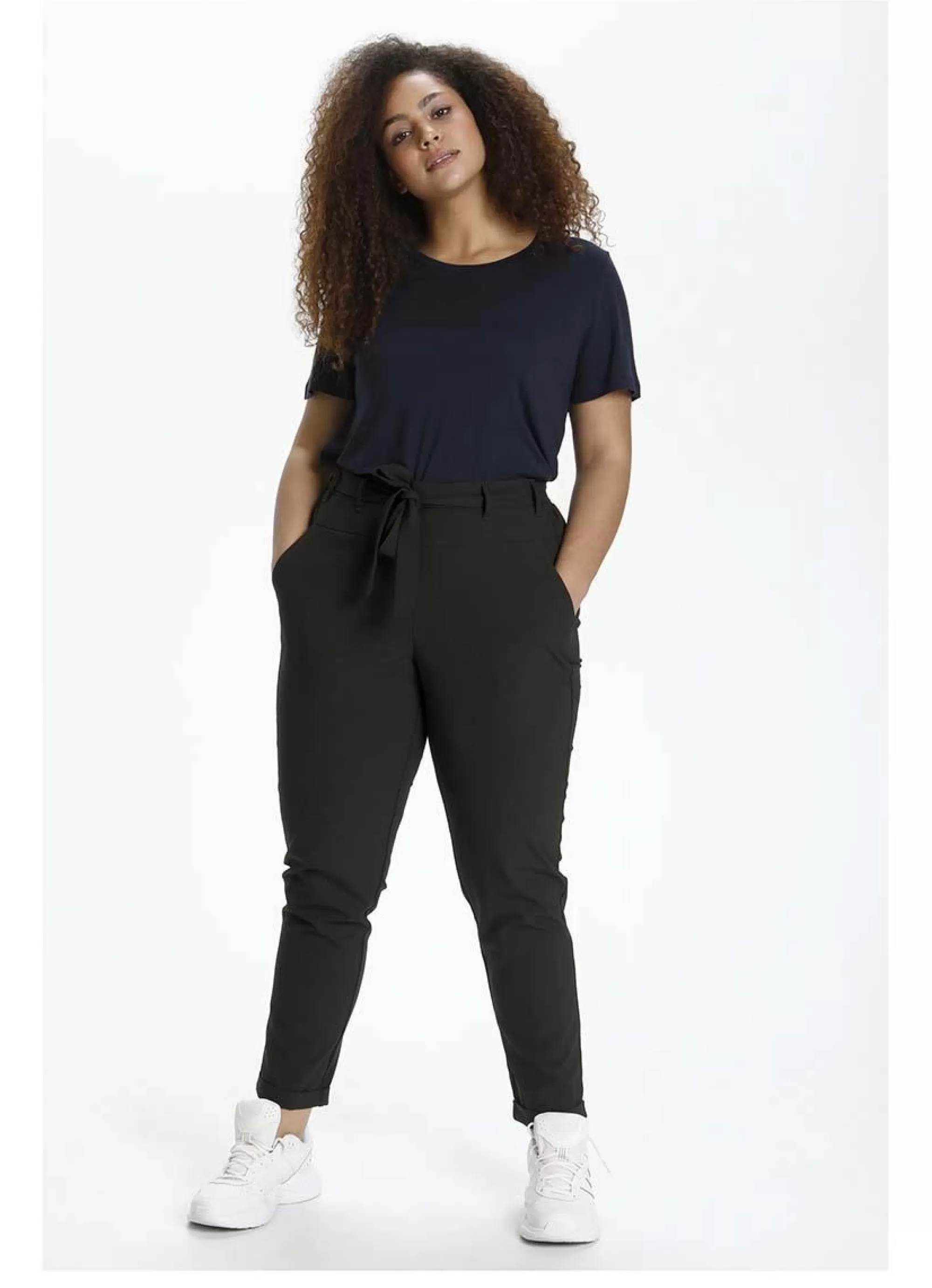 Best * Kaffe Curve Belt Pants Jia 10580008 Zwart