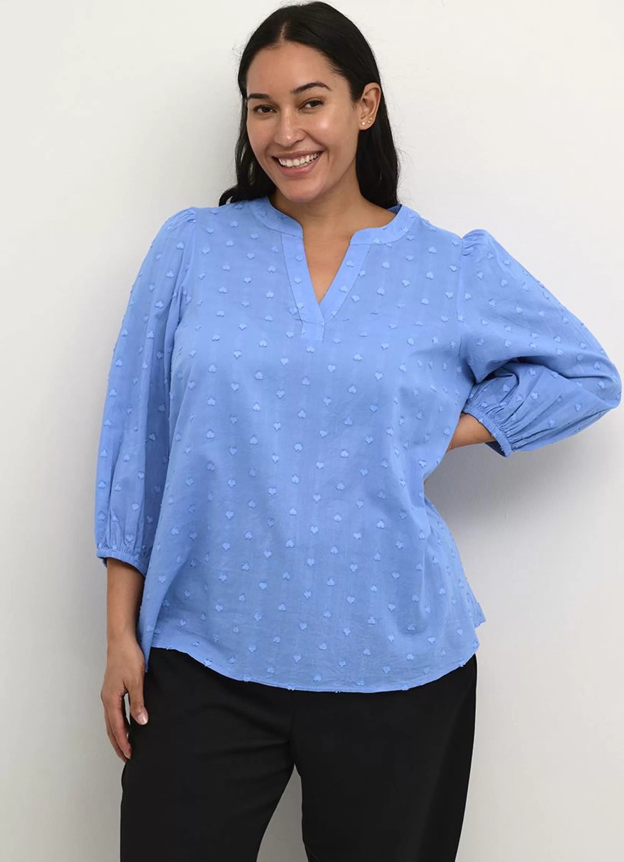 Fashion Kaffe Curve Blouse Jolana 10582206 - 174037 Ultramarine