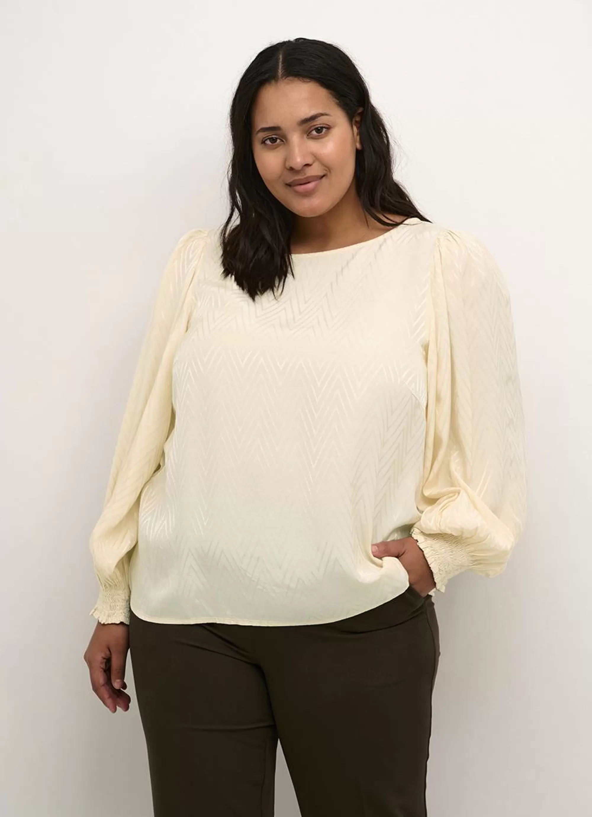 Sale Kaffe Curve Blouse Julieet 10581896 - 131106 Sand Dollar