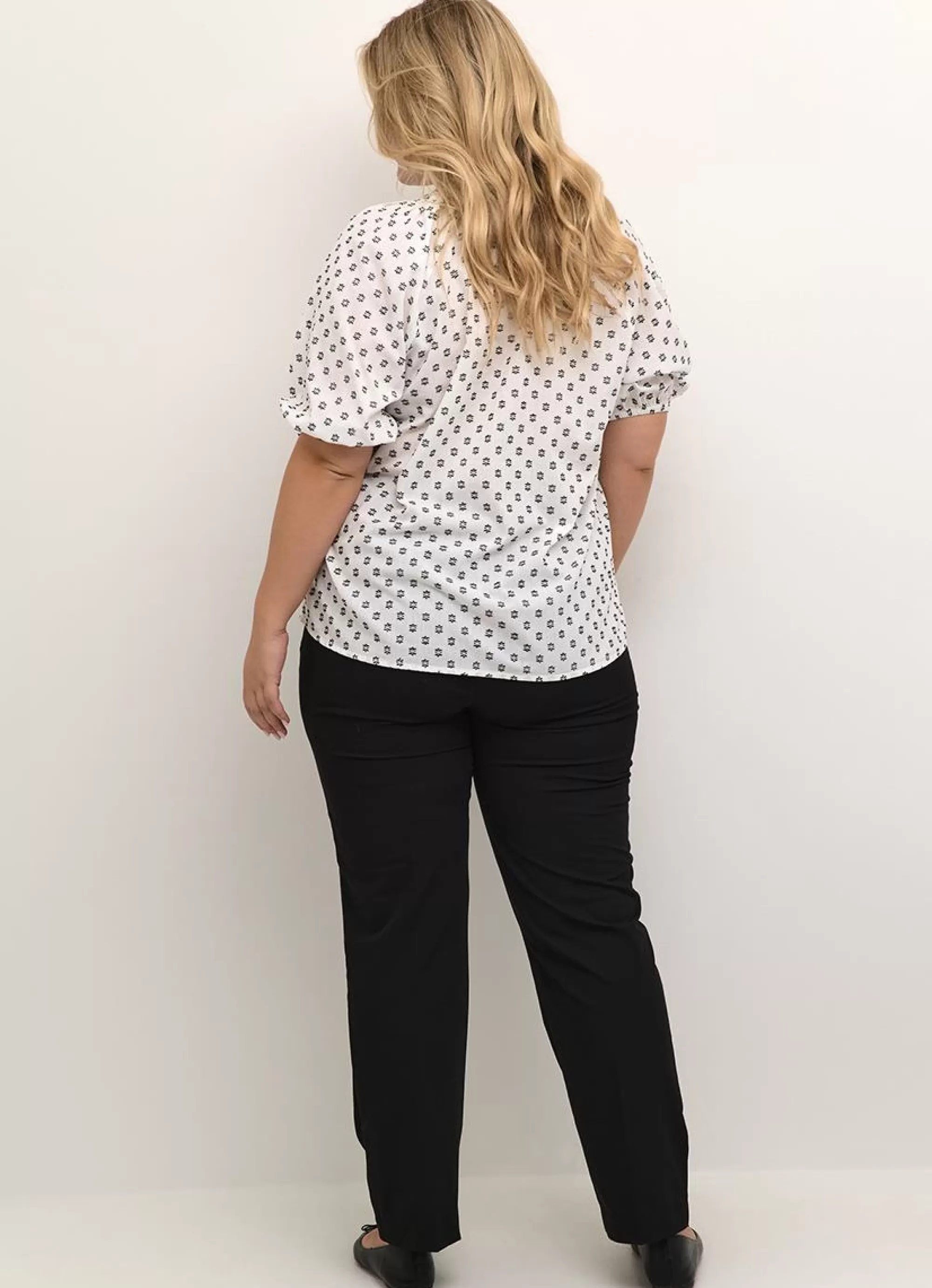 Sale Kaffe Curve Blouse Lanni 10582140 - 105480 Offwhite/Black Dots