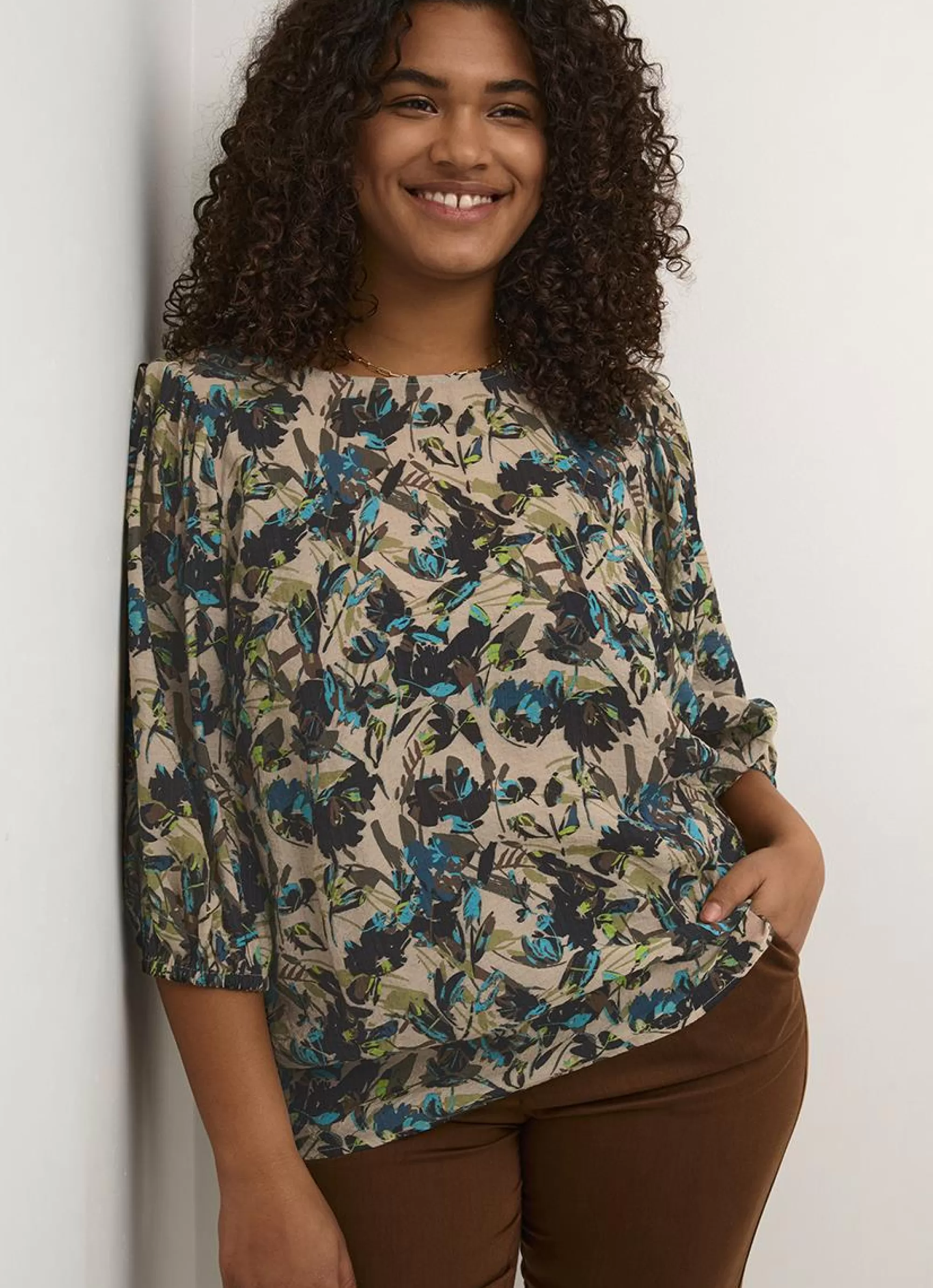 Discount Kaffe Curve Blouse Olgi 10581660 - 104490 Shattered Flower Print