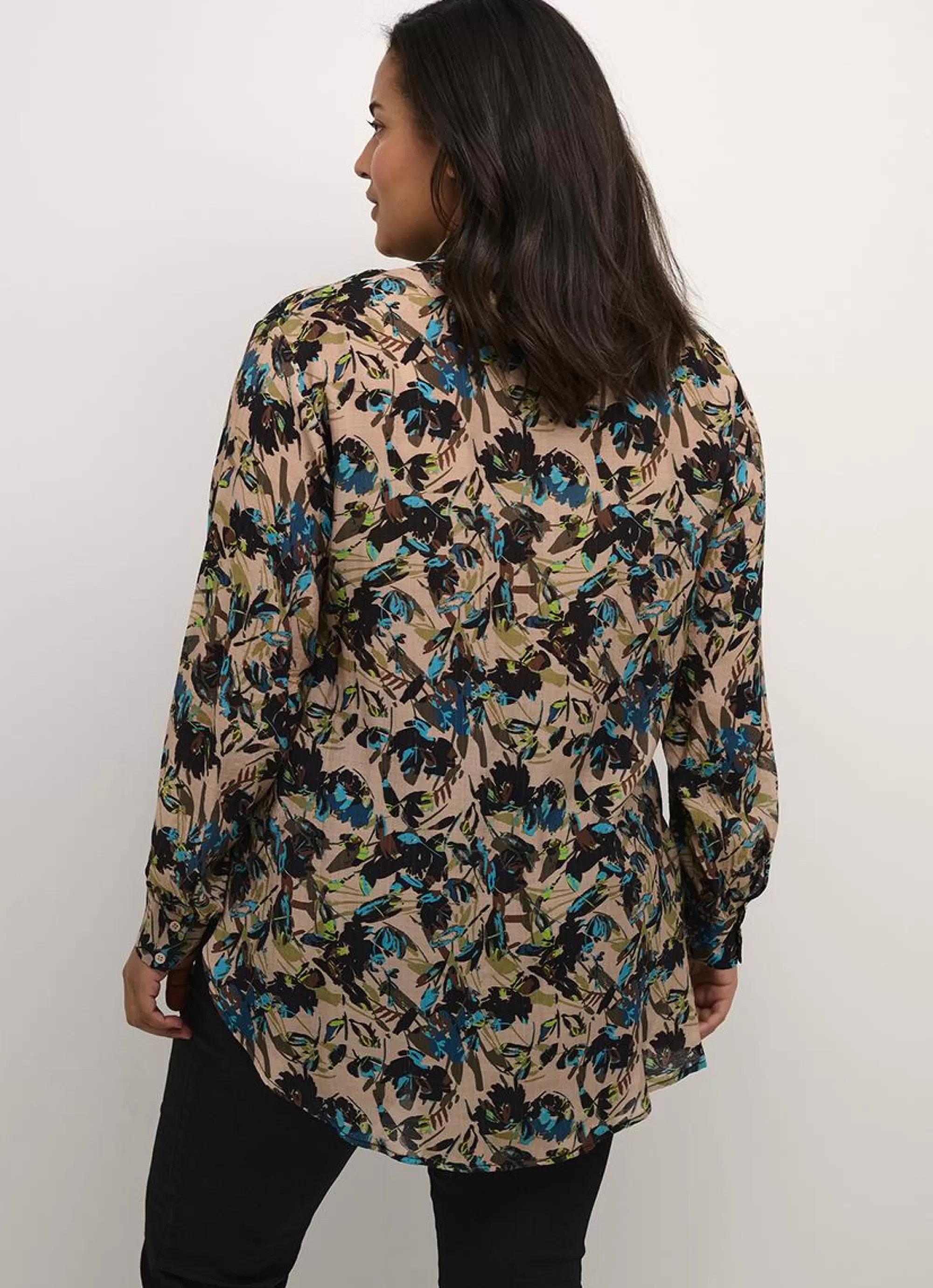 Online Kaffe Curve Blouse Olgi 10581662 - 104490 Shattered Flower Print