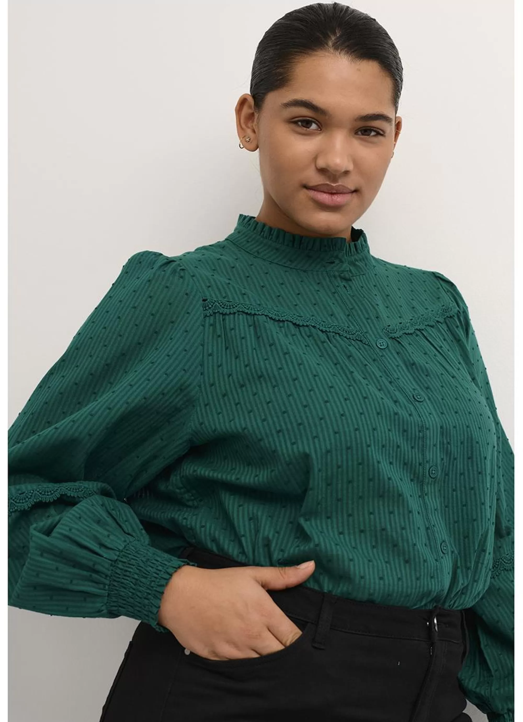 Online Kaffe Curve Blouse Silla 10581817 - 195421 Aventurine