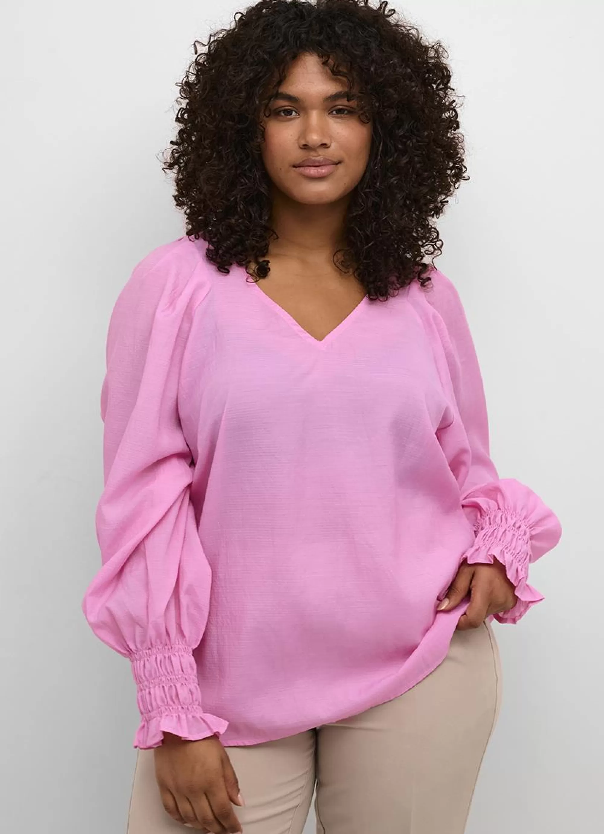 Best Kaffe Curve Blouse Stinna 10581979 - 163118 Cyclamen