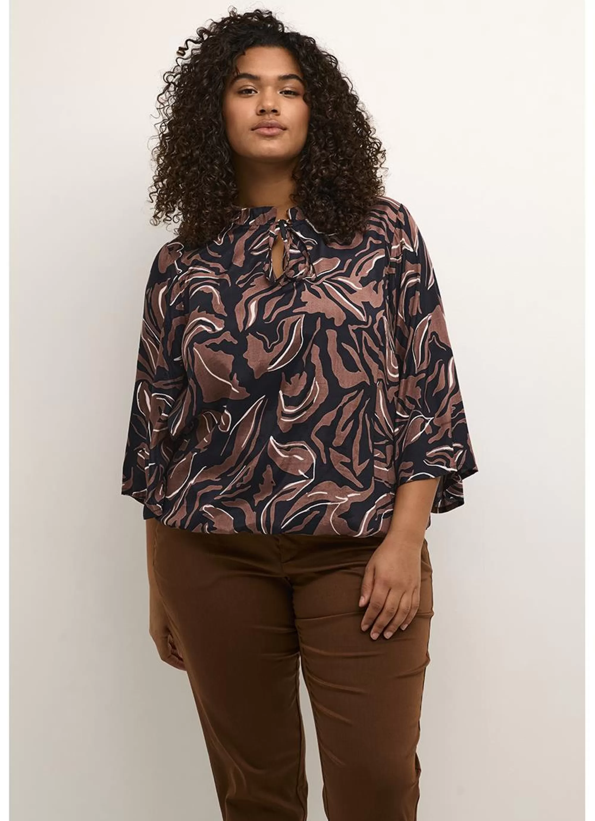 Best Sale Kaffe Curve Dory Blouse 10581639 - 104470 Black Soft Silt