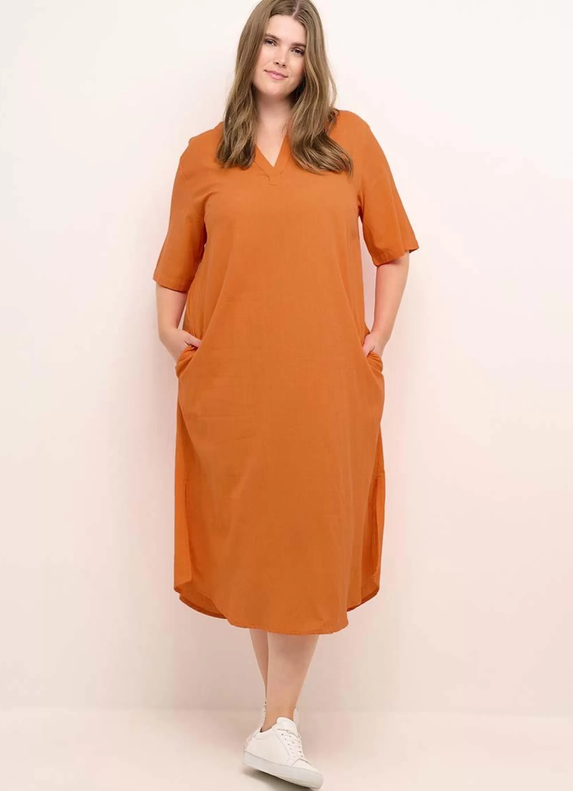 Flash Sale Kaffe Curve Kaftan Mayi 10581486 - 161362 Vermillion Orange