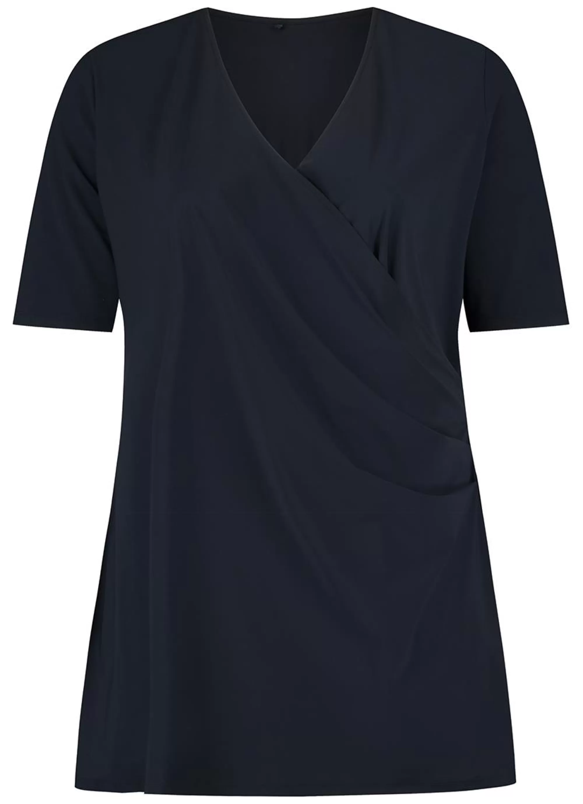 Shop Plusbasics Wrap Top Ss Travel 10211292 - 243 Navy