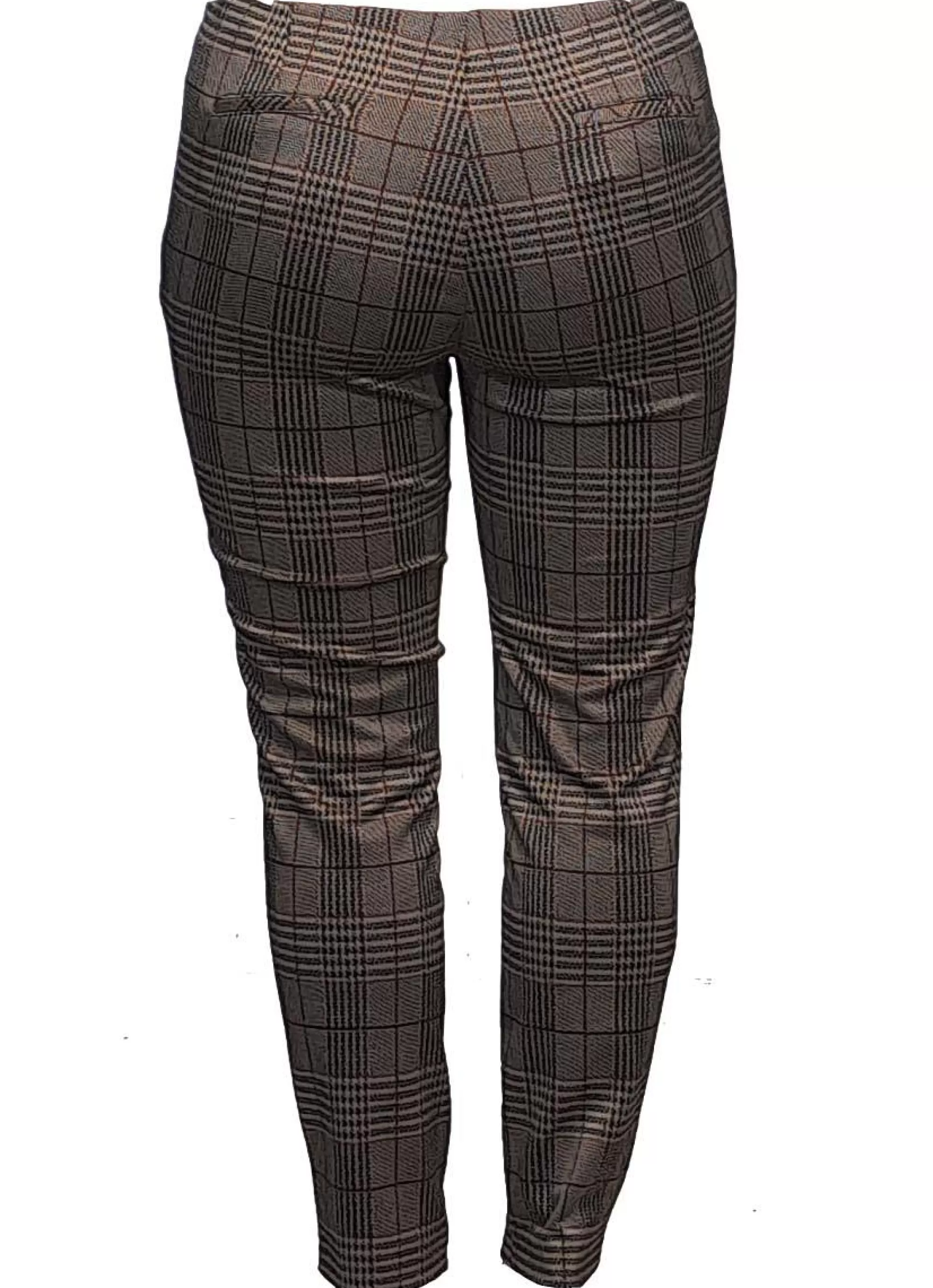 Hot Stark Broek Jacky Zip 7159-284-236 Bruin,Zwart Geruit