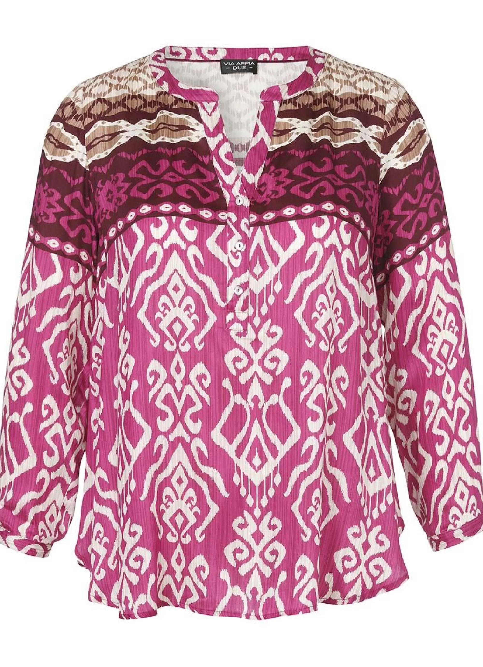 Cheap Via Appia Due Blouse 653793 - 643 Pink-Wine Red-Ecru