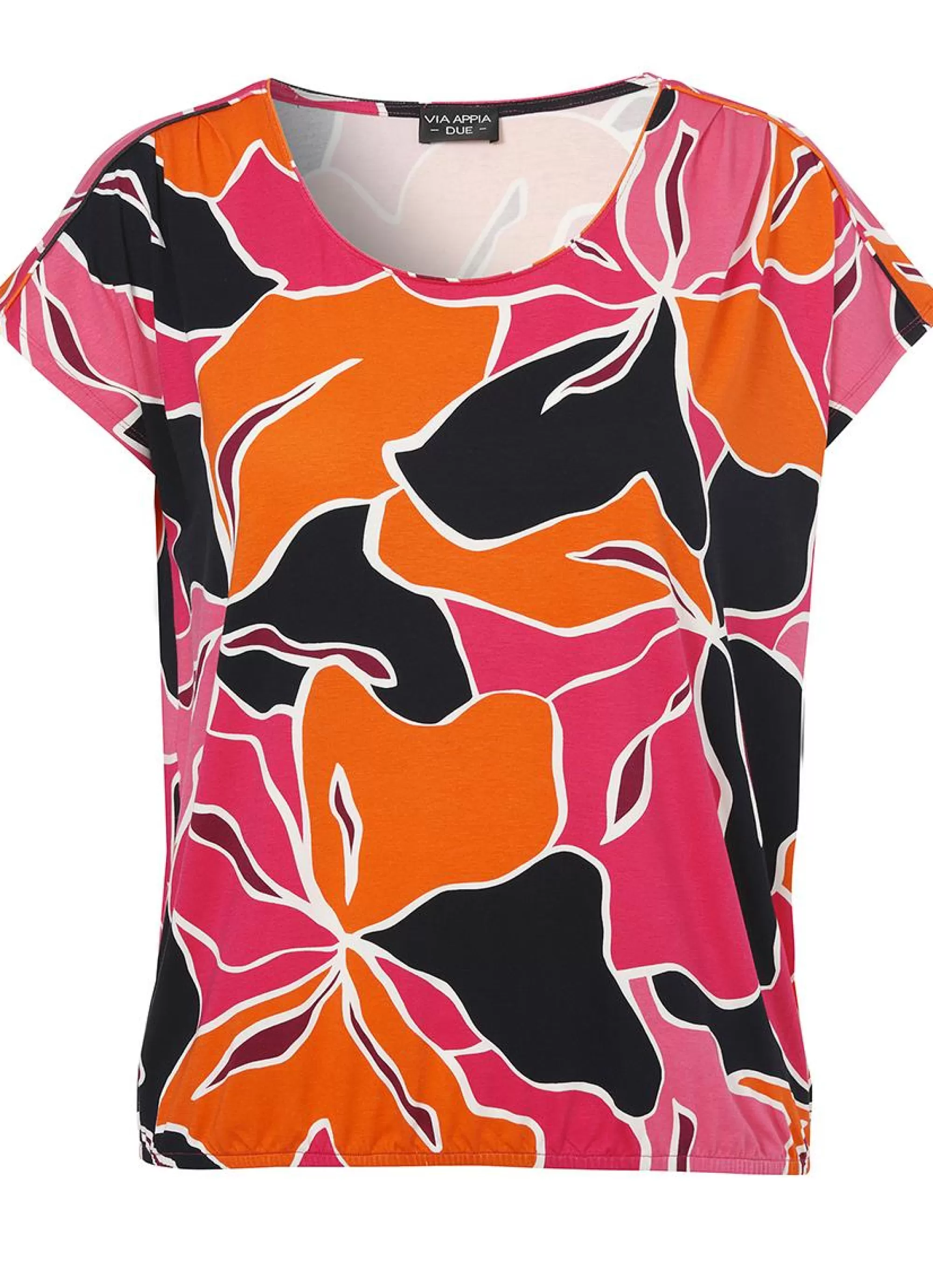 Store Via Appia Due Shirt 2422750 - 653 Fuchsia-Marine-Wit