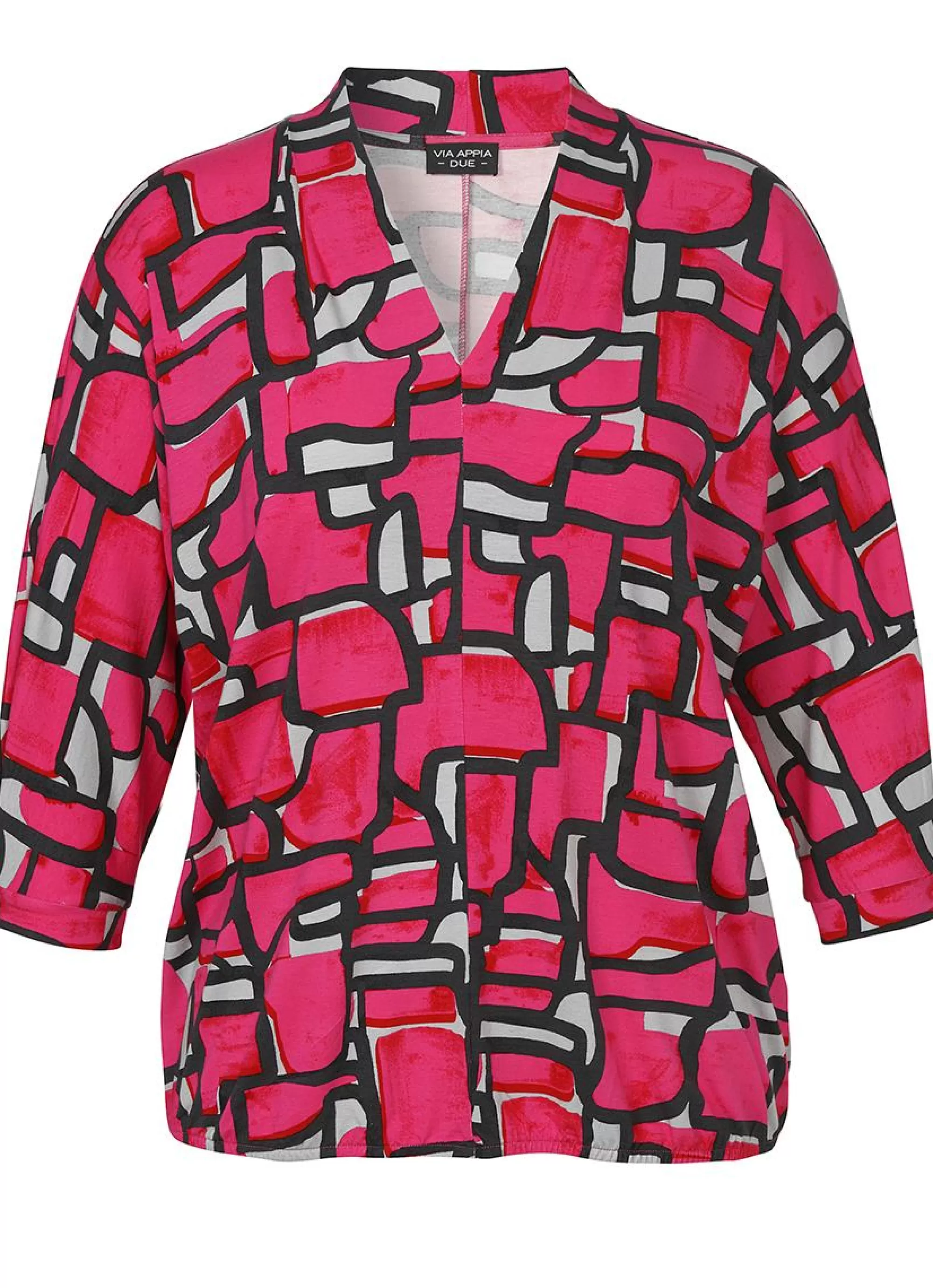 New Via Appia Due Shirt 663881- 653 Pink-Zwart