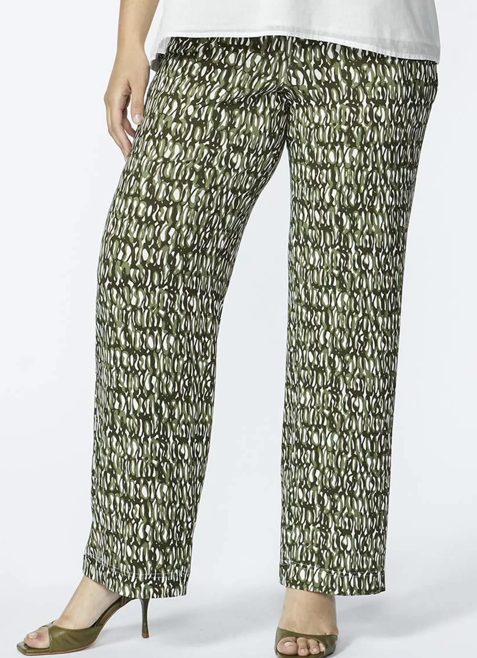 Sale Xandres Gold Broek Flamoo 89913-22 - 9395 Green Moss/White