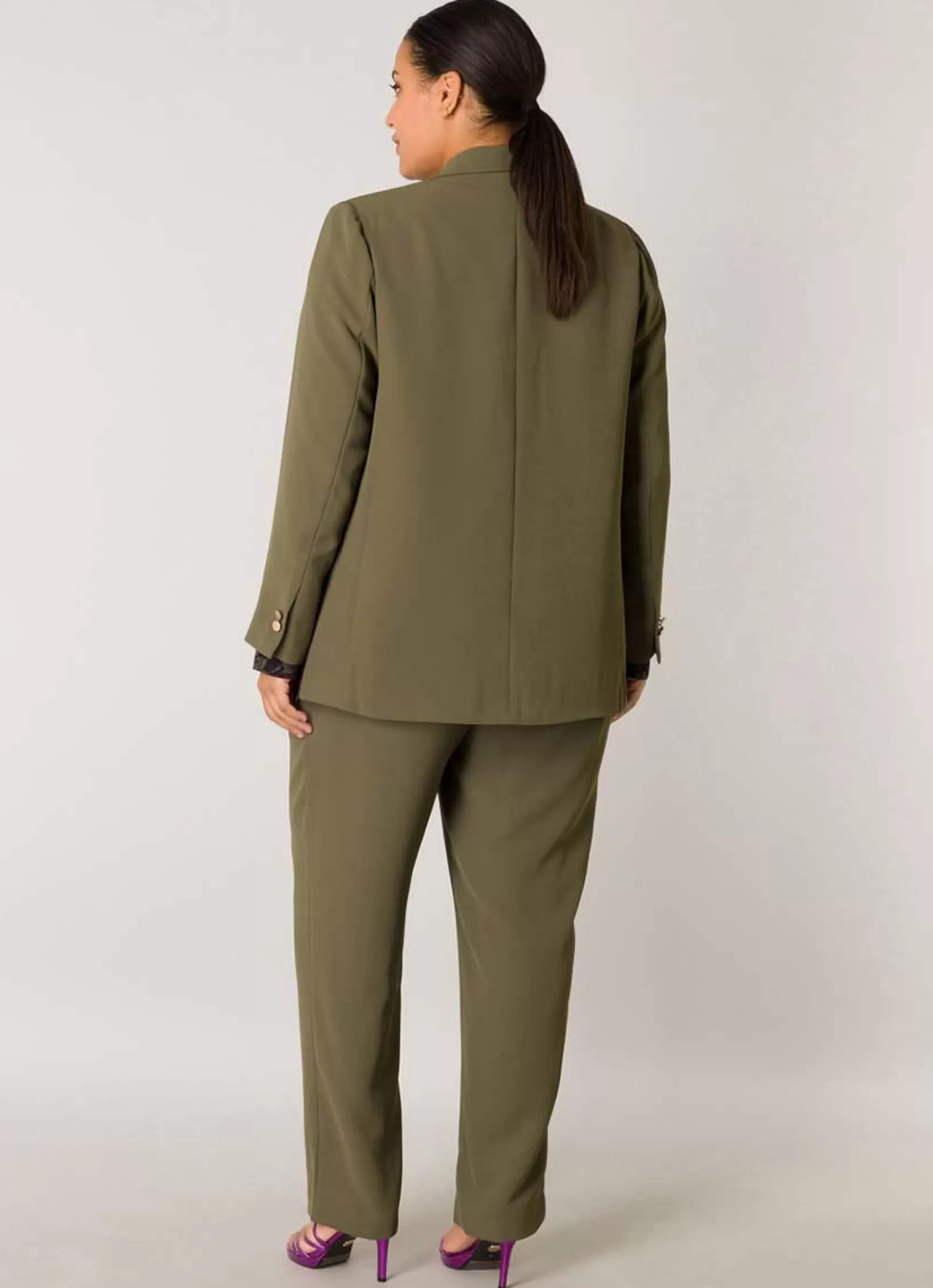 Clearance Yesta Blazer Vera-Linn A004160- 14002 Army