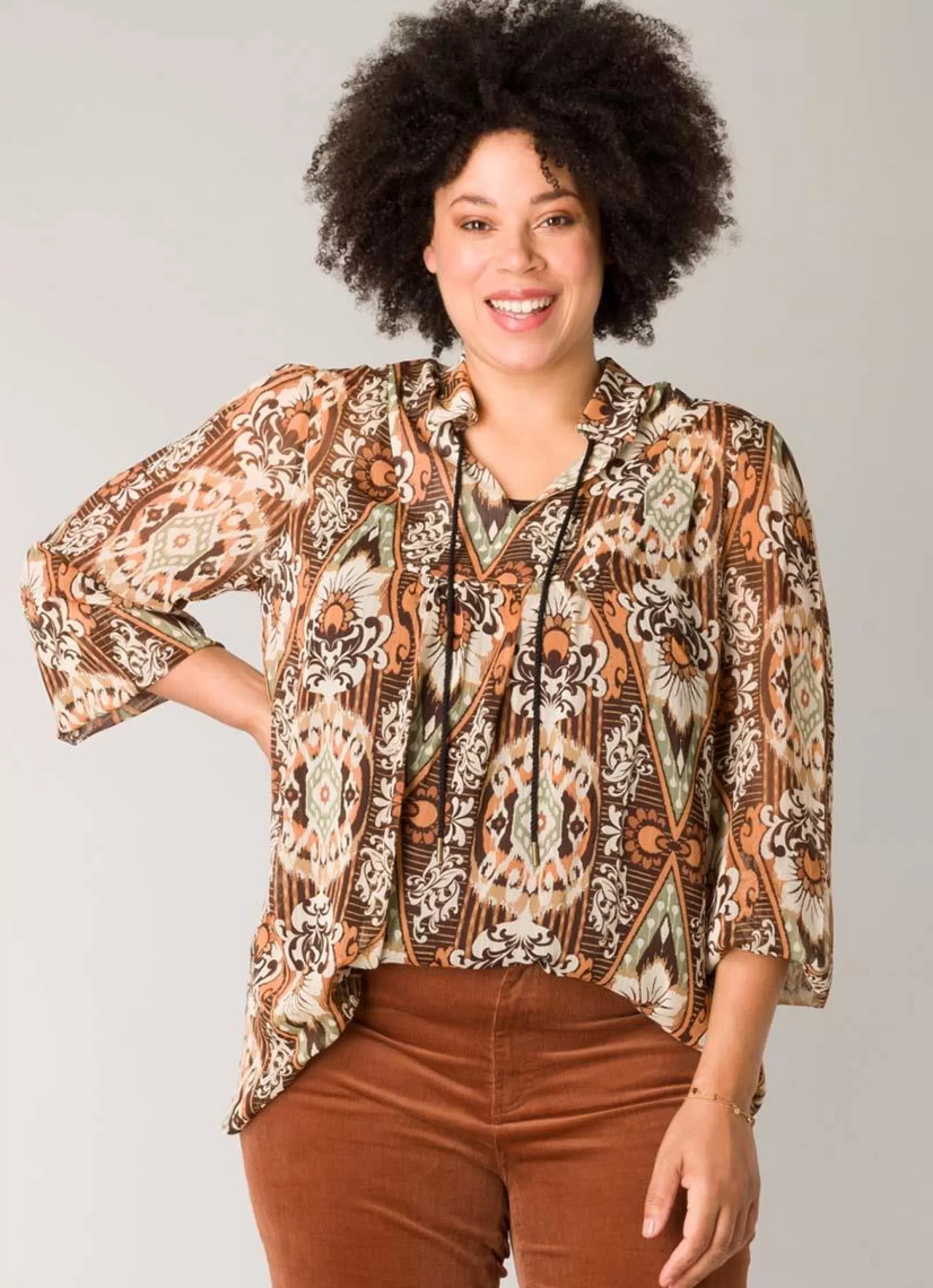 Best Sale Yesta Blouse Rosalie A003888 - Terracotta/ Multi Colour