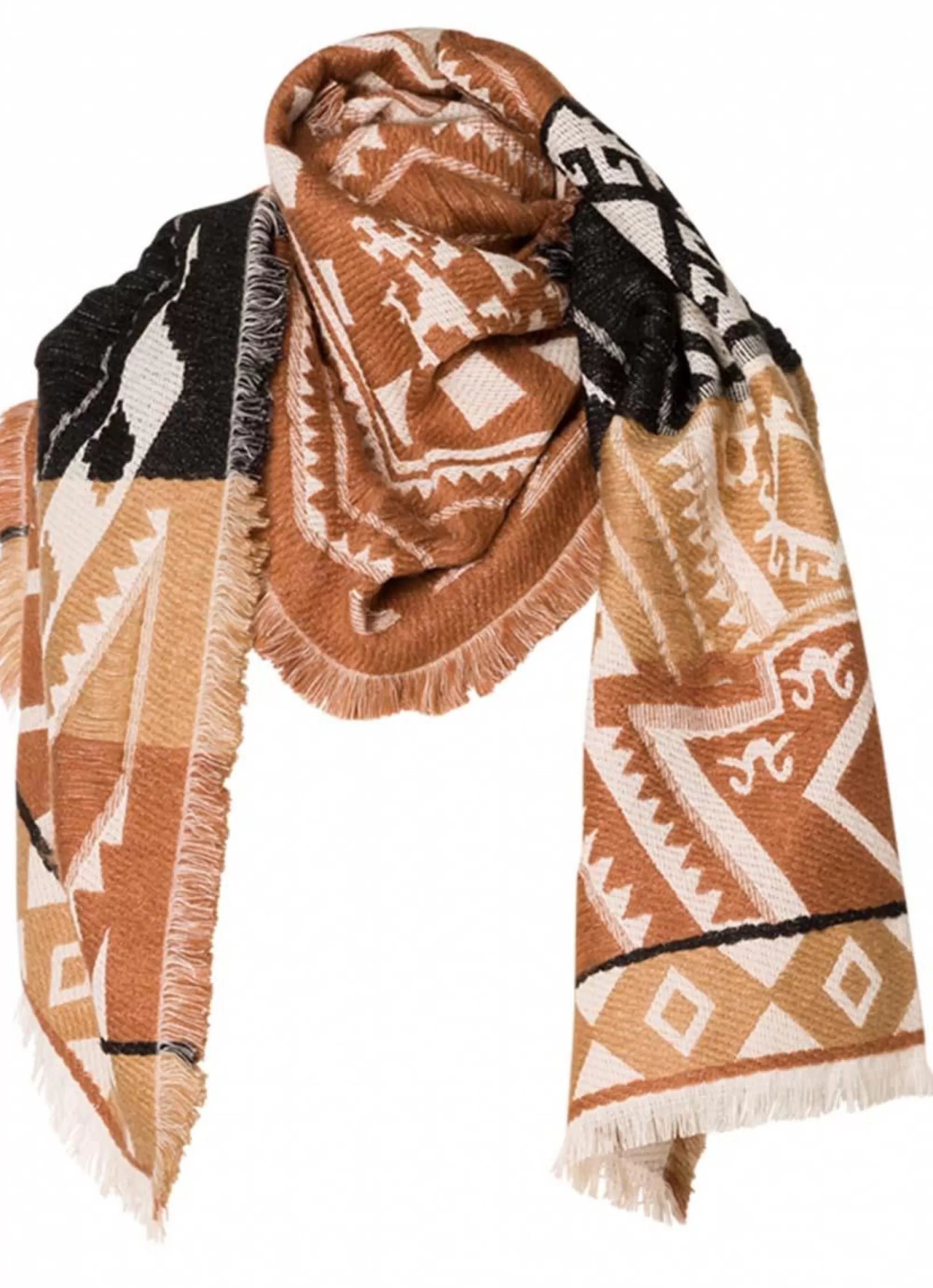Clearance Yesta Sjaal Runa A004291 - Warm Brown Multi Color