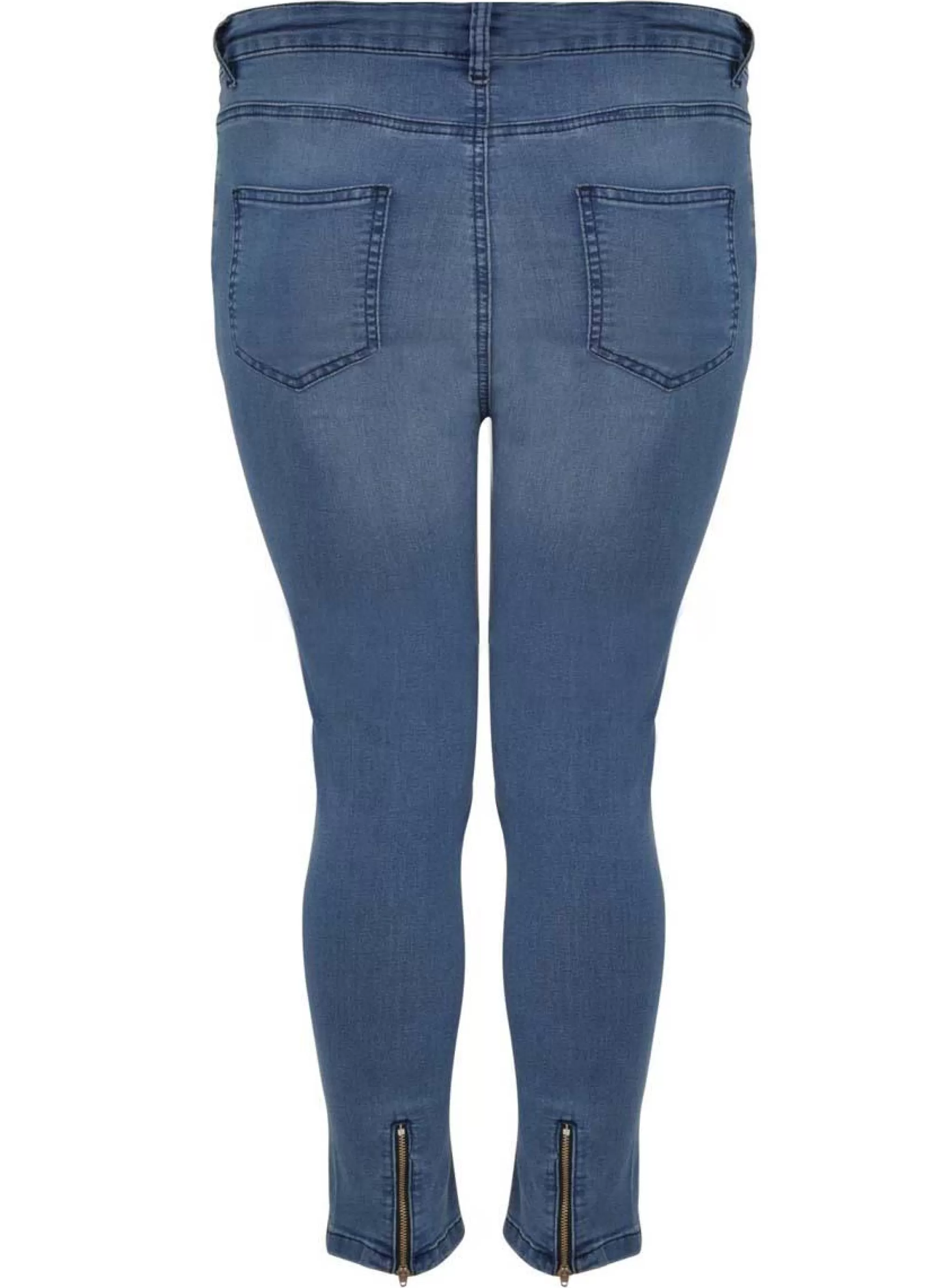 Flash Sale * Yoek 7/8 Jeans Zip Back Leg B5550 Indigo