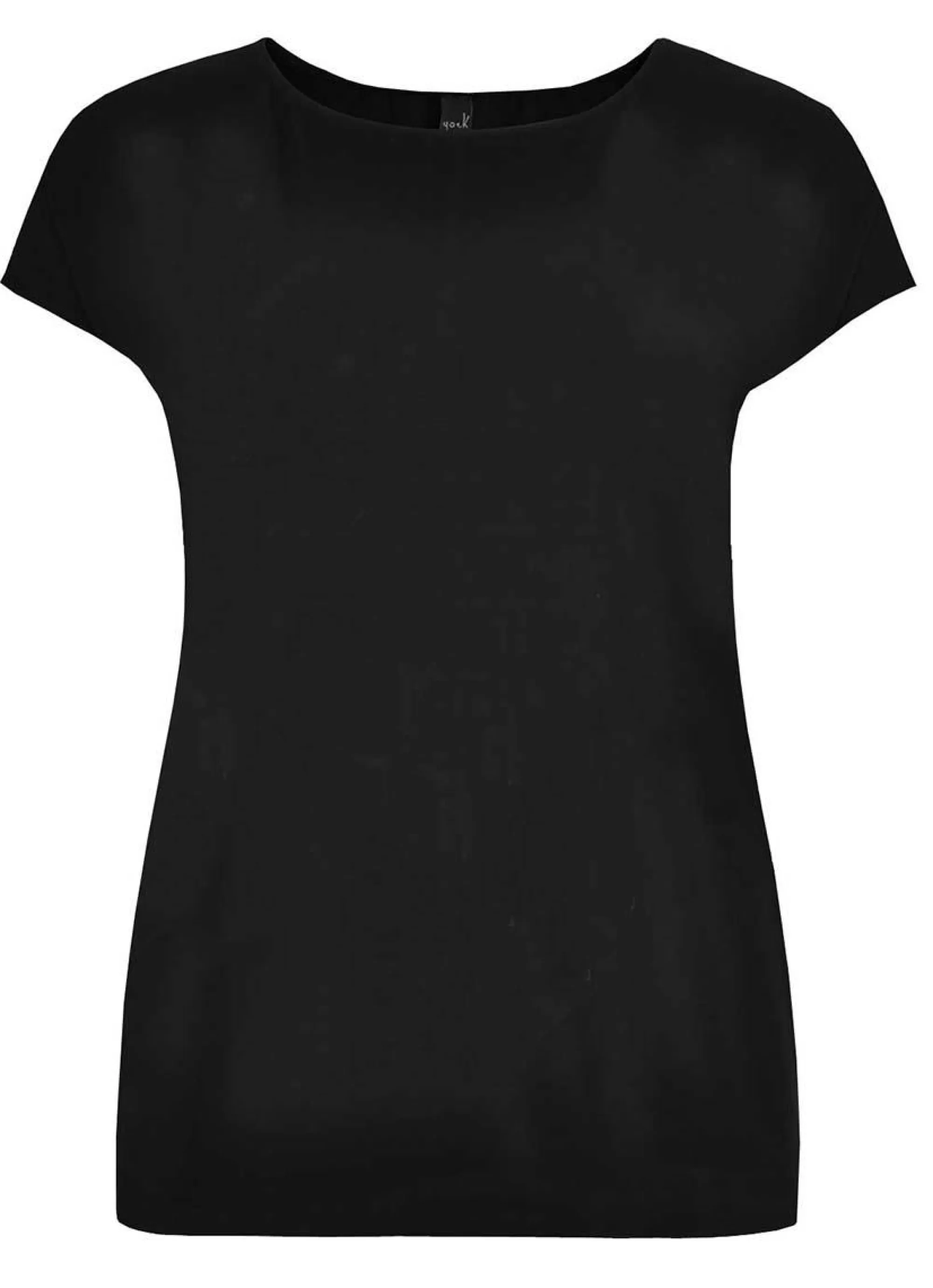 Outlet * Yoek Basic T-Shirt Kapmouwen Wijd Viscose B4061-210 Zwart