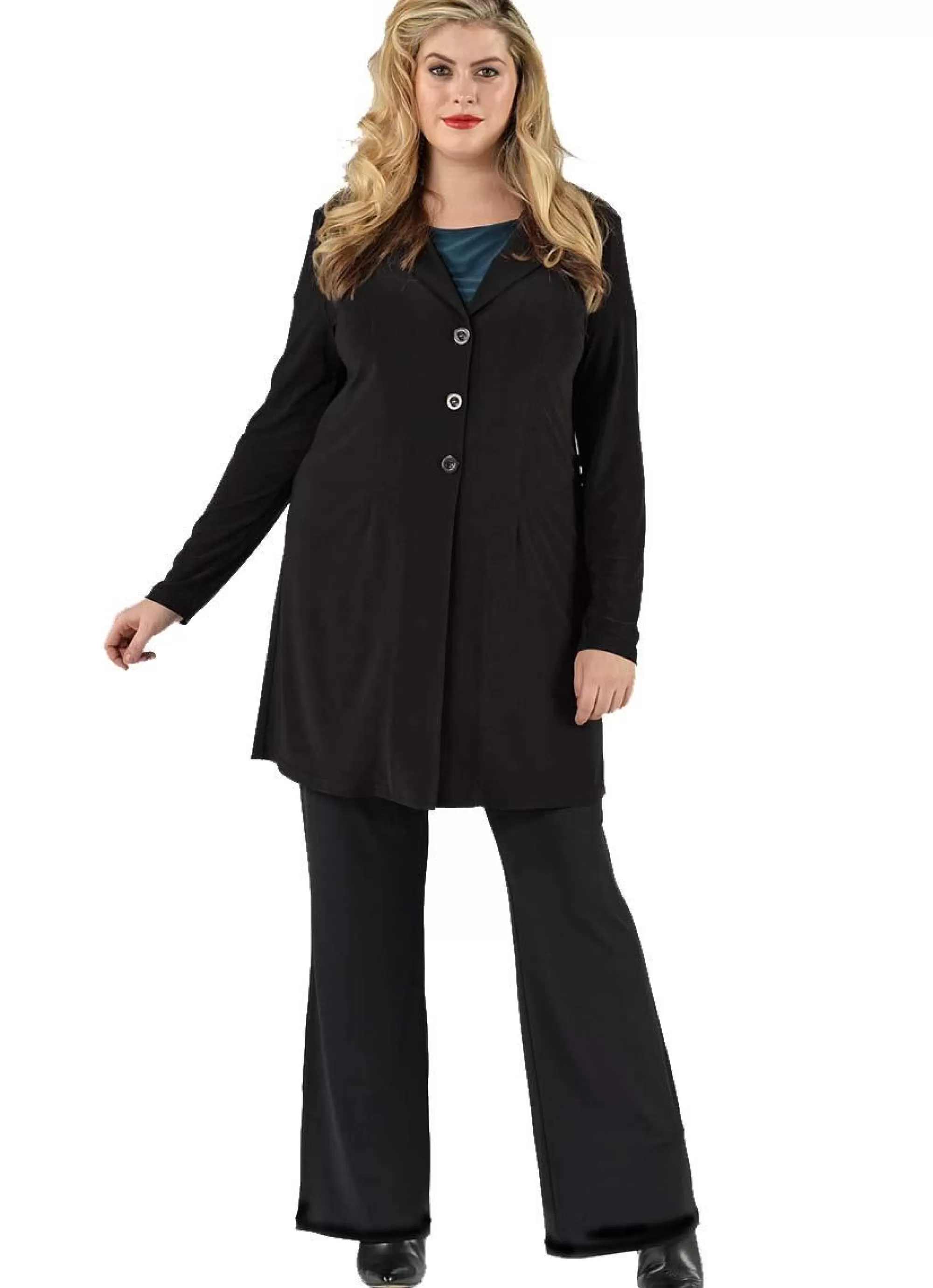 Shop Yoek Blazer Long Dolce B1701 Zwart. Exclusieve Grote Maten Mode.