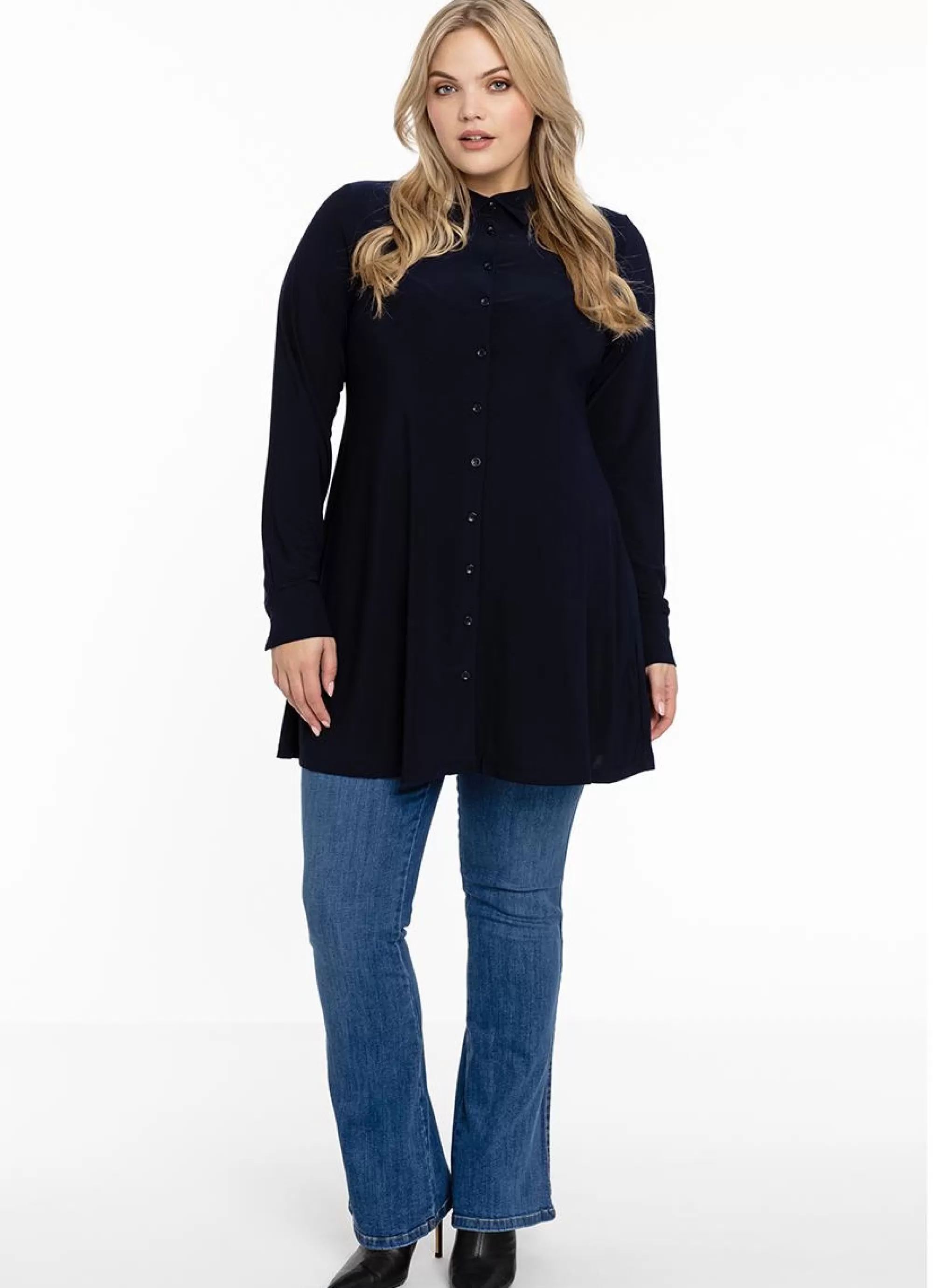 Store Yoek Blouse A-Line Dolce B3724 - 230 Navy