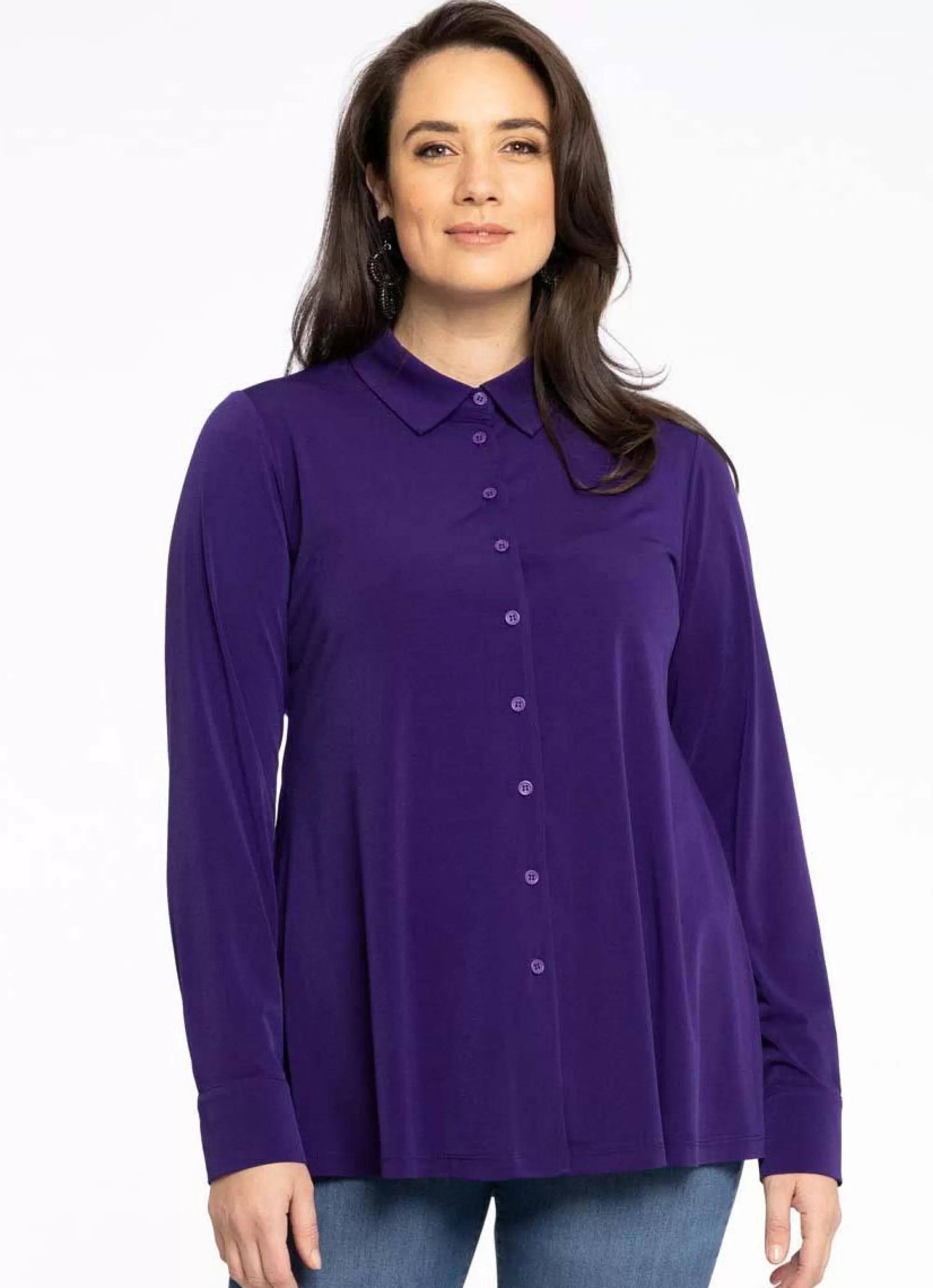 Clearance Yoek Blouse A-Line Dolce B3748-270 Purple