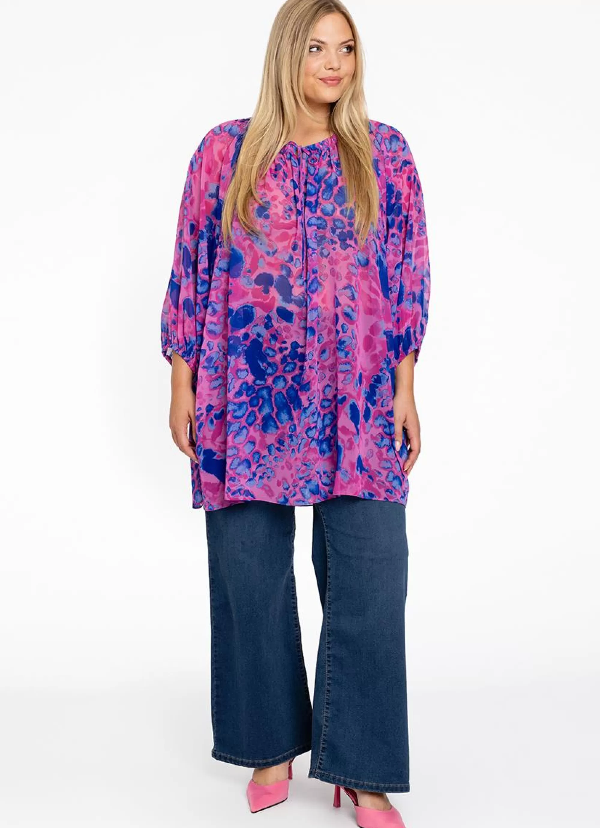 Cheap Yoek Blouse Gathered Fierce 2214546 - 265 Pink