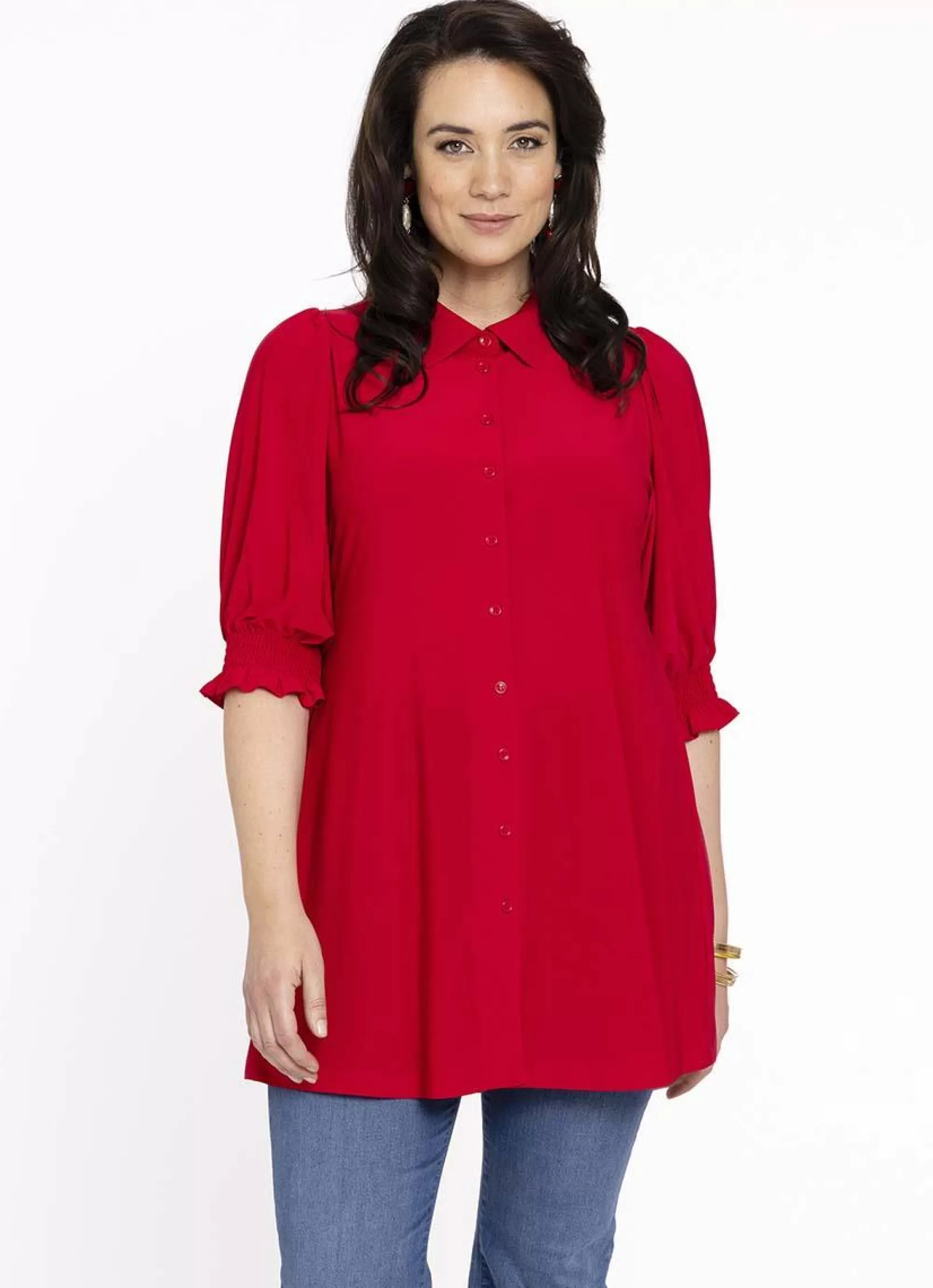 Store Yoek Blouse Puffsleeve 1603274 - 260 Red