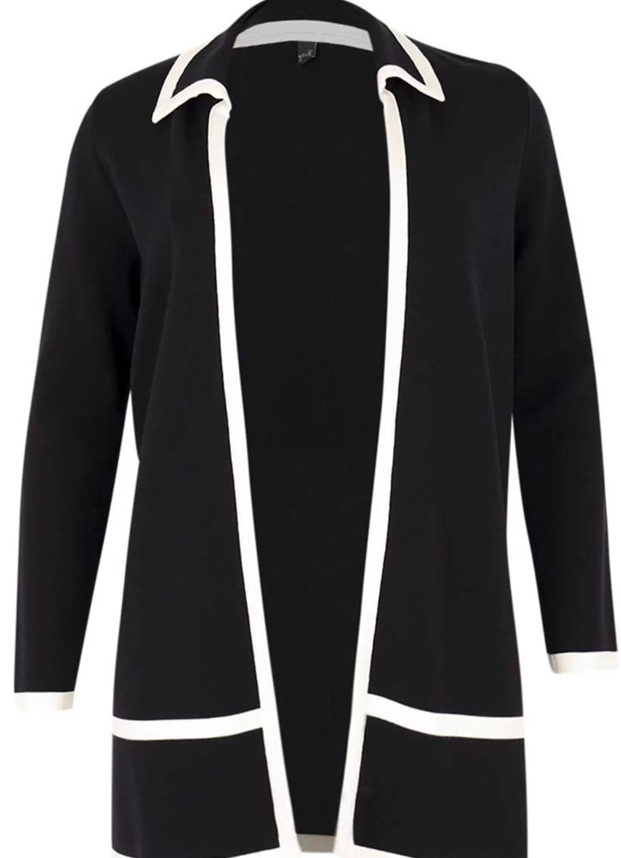 Hot Yoek Cardigan Black/White 1902711-210 Black White