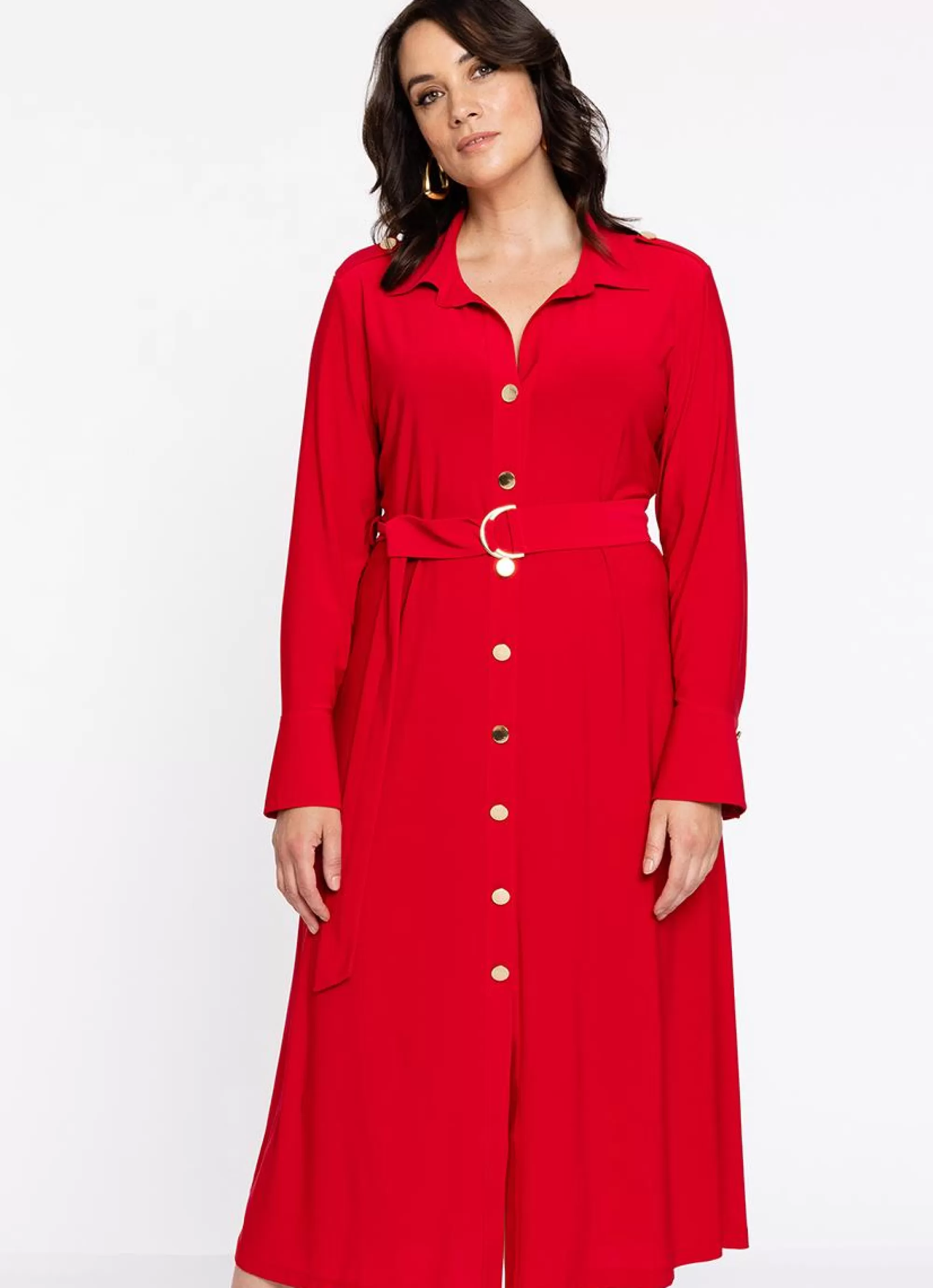 Hot Yoek Dress Buttoned Dolce 217735 - 260 Red