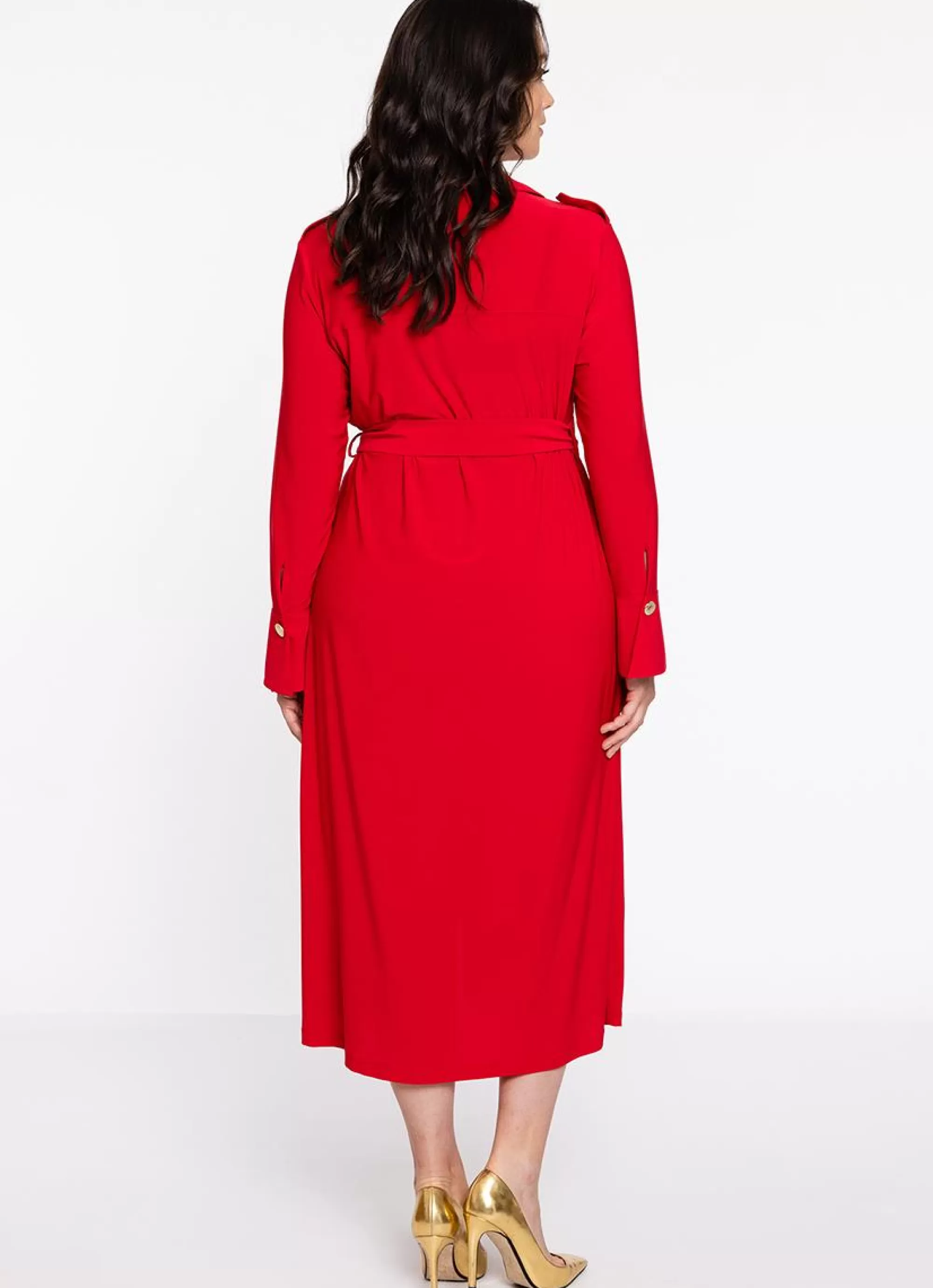 Hot Yoek Dress Buttoned Dolce 217735 - 260 Red