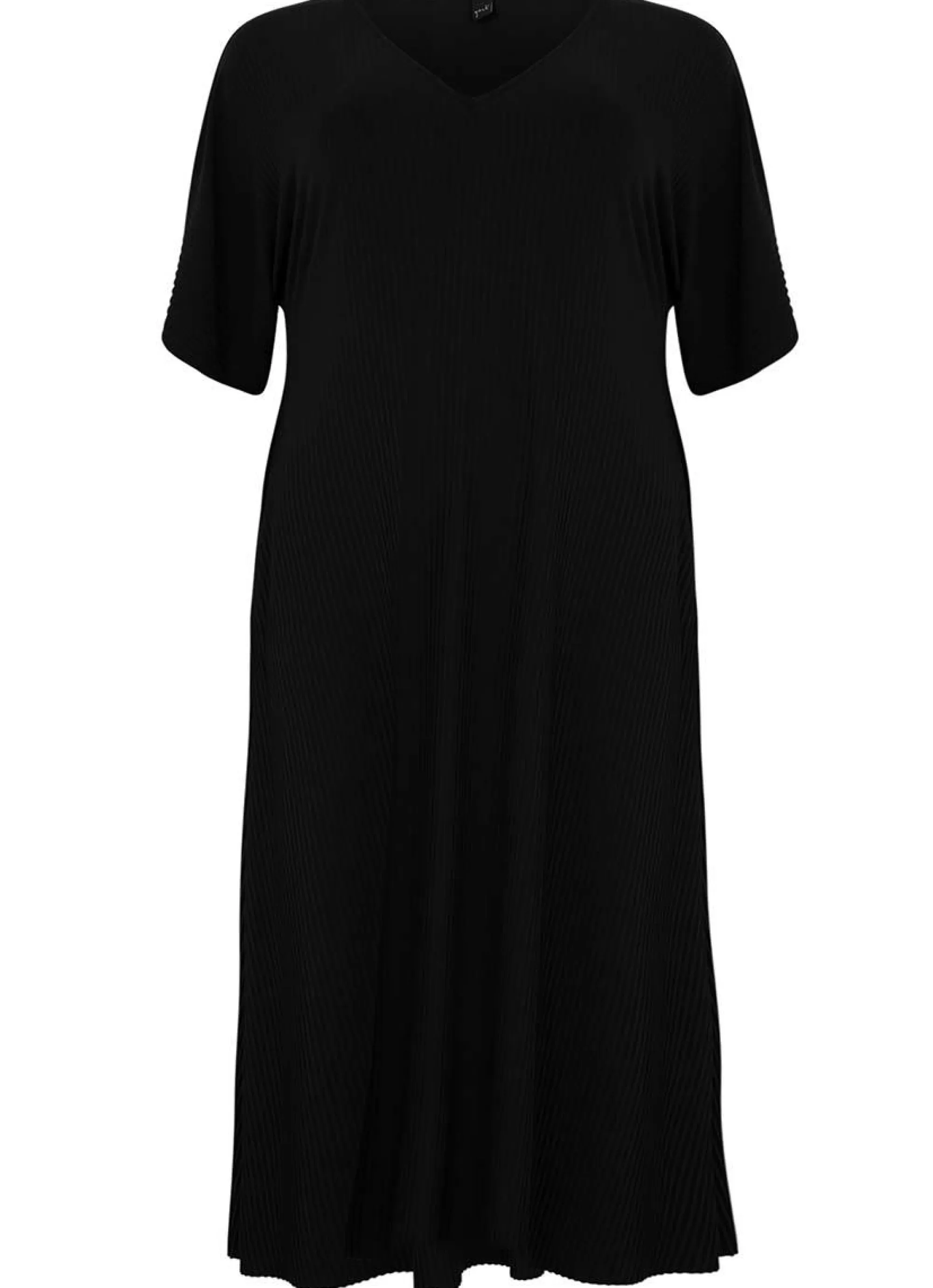 Best Yoek Dress V-Neck Plisse 2207182 - 210 Black