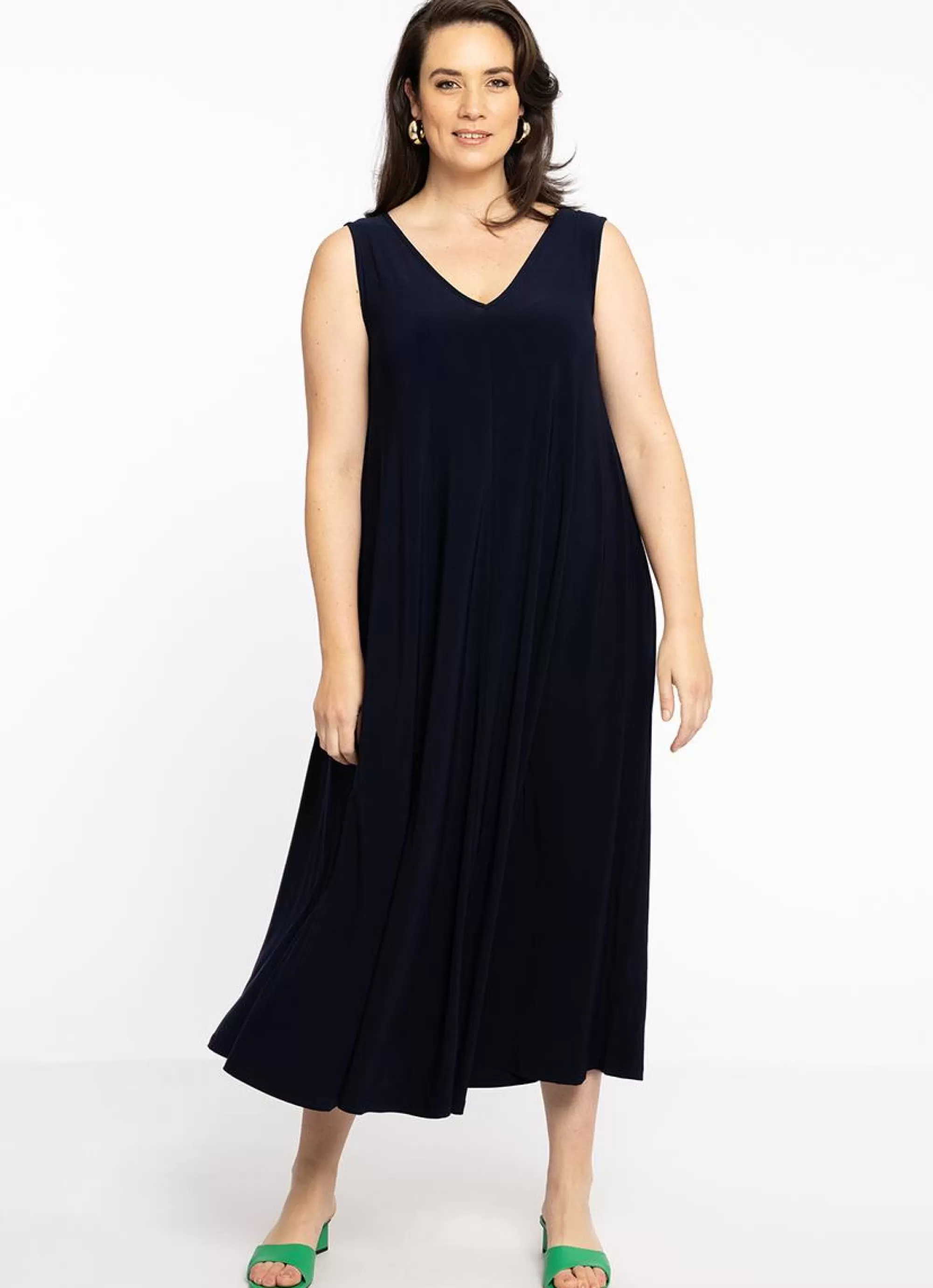 Sale Yoek Jurk V Sleeveless Swing Dolce B7051 - 230 Navy