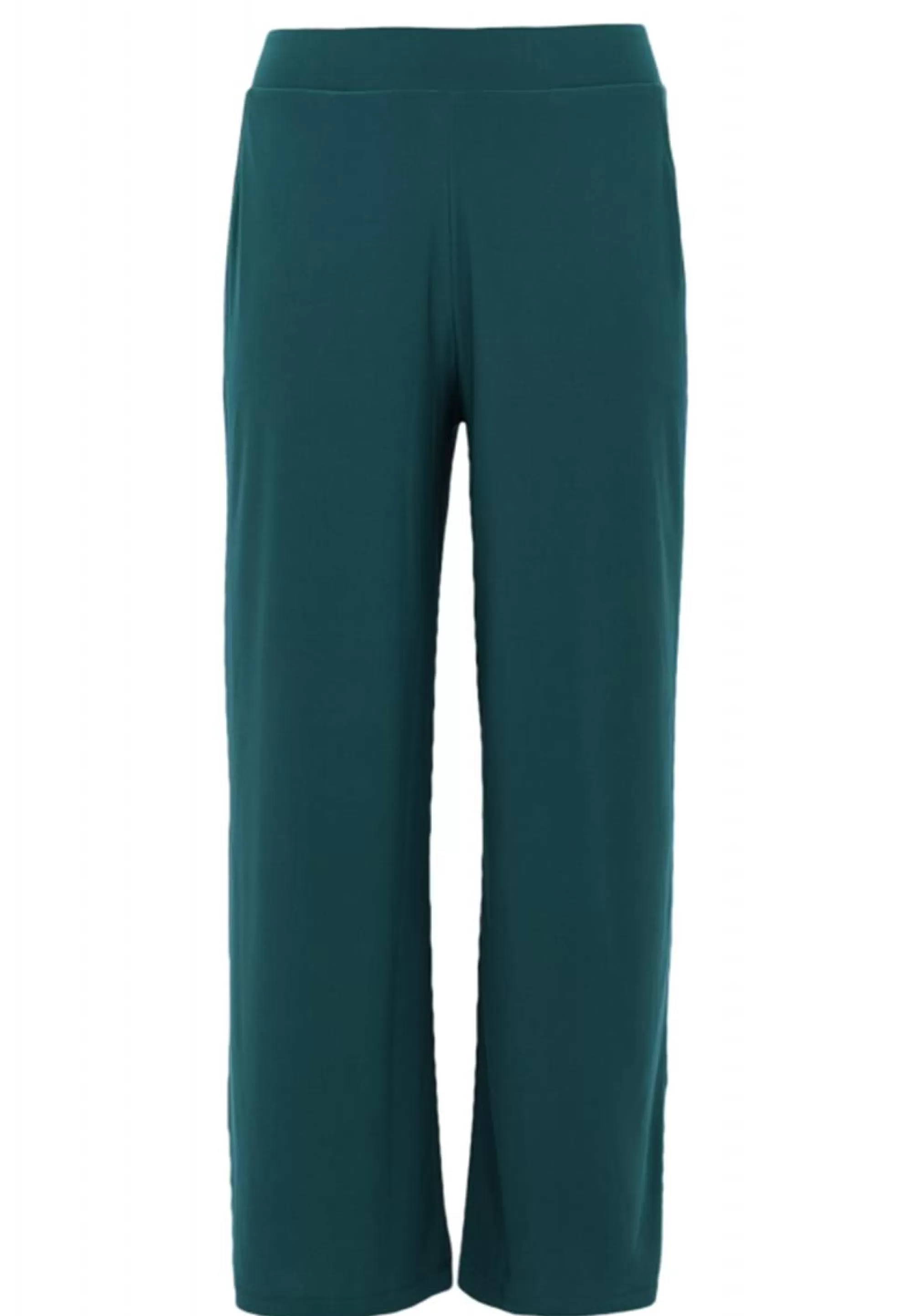 Shop Yoek Trousers Loose Fit Dolce B5530 - 242 Dark Green