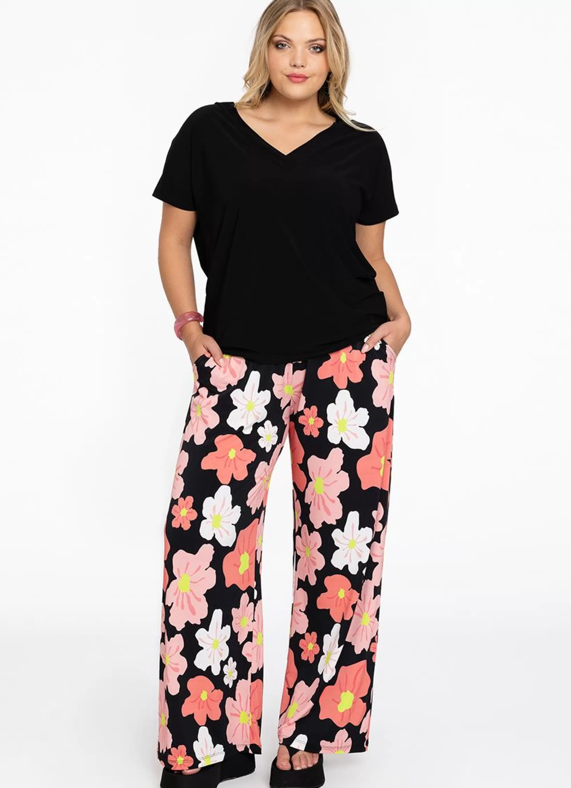 Best Yoek Trousers Loose Fit Hibiscus 2215598 - 210 Hibiscus