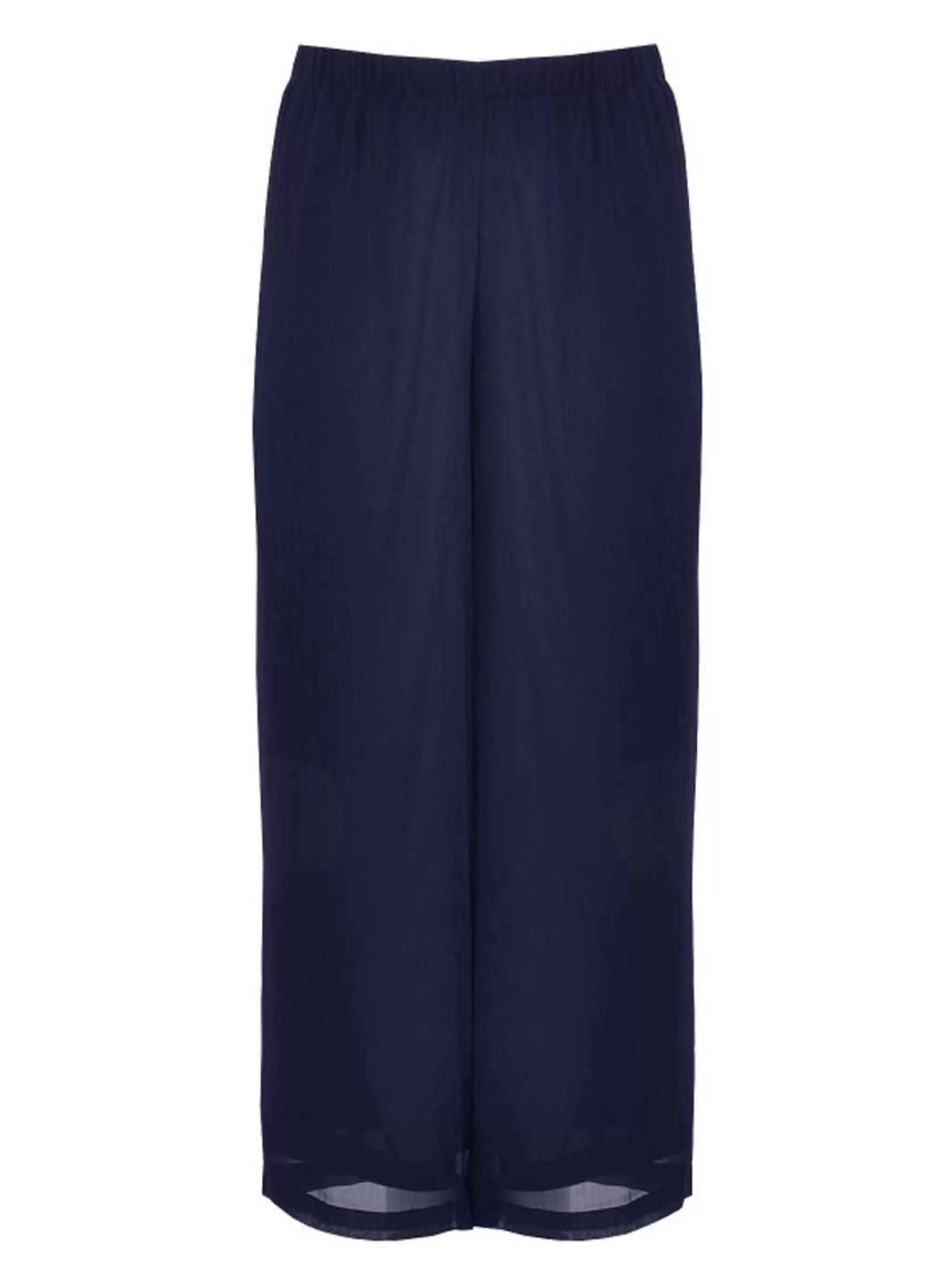 Fashion * Yoek Trousers Voile B5538 Marine. Grote Maten Mode Online.