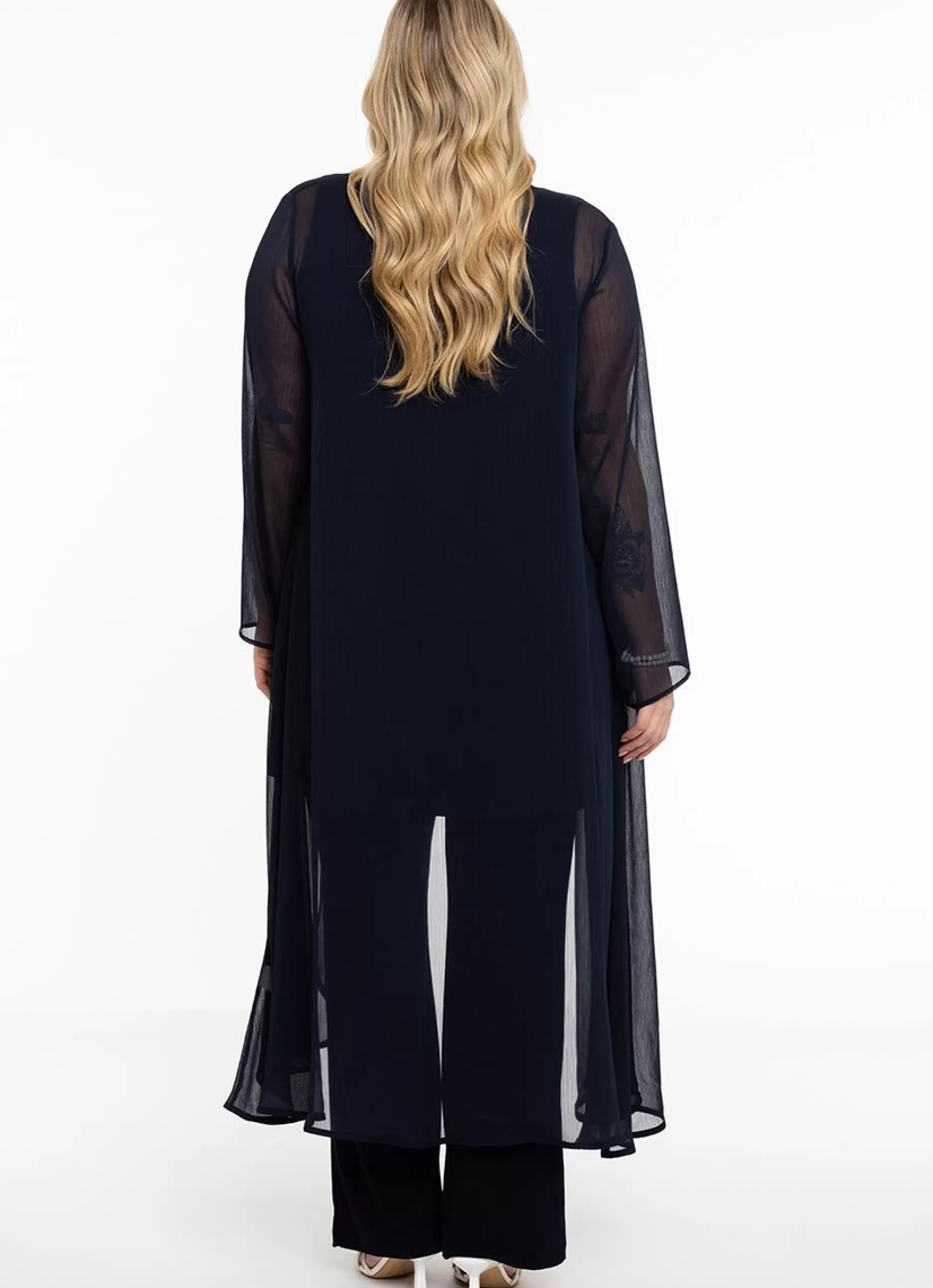 Shop Yoek Vest Long Voile 172642 - 230 Navy